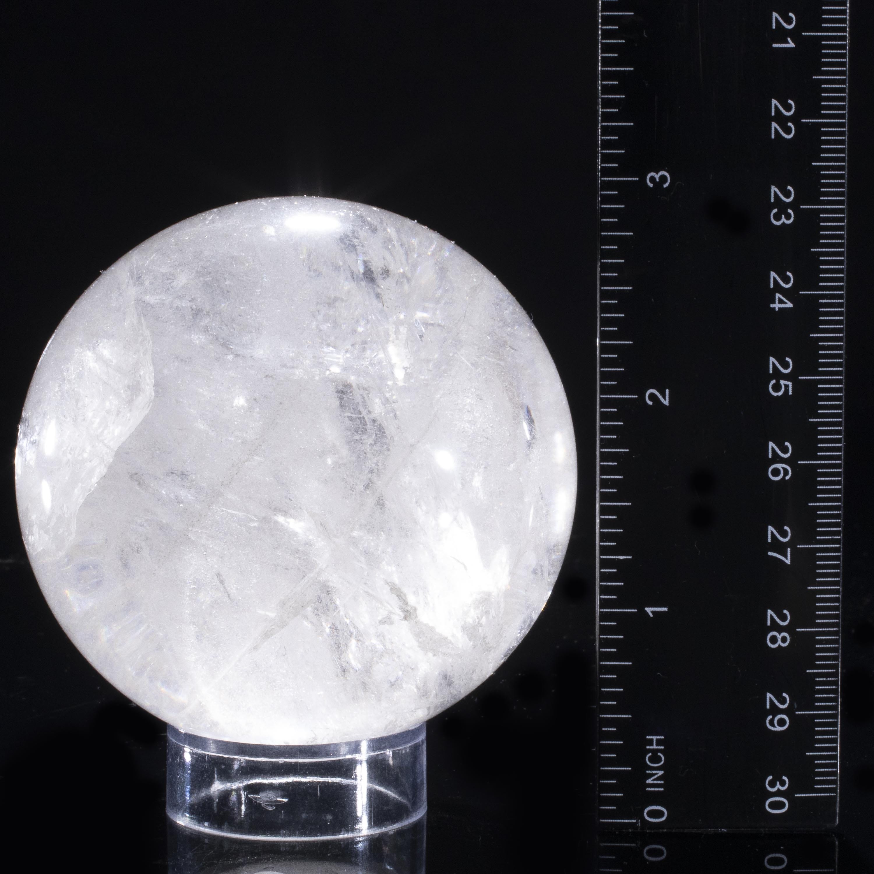 Kalifano Quartz Quartz Sphere Carving 3" / 450 grams SPQ700