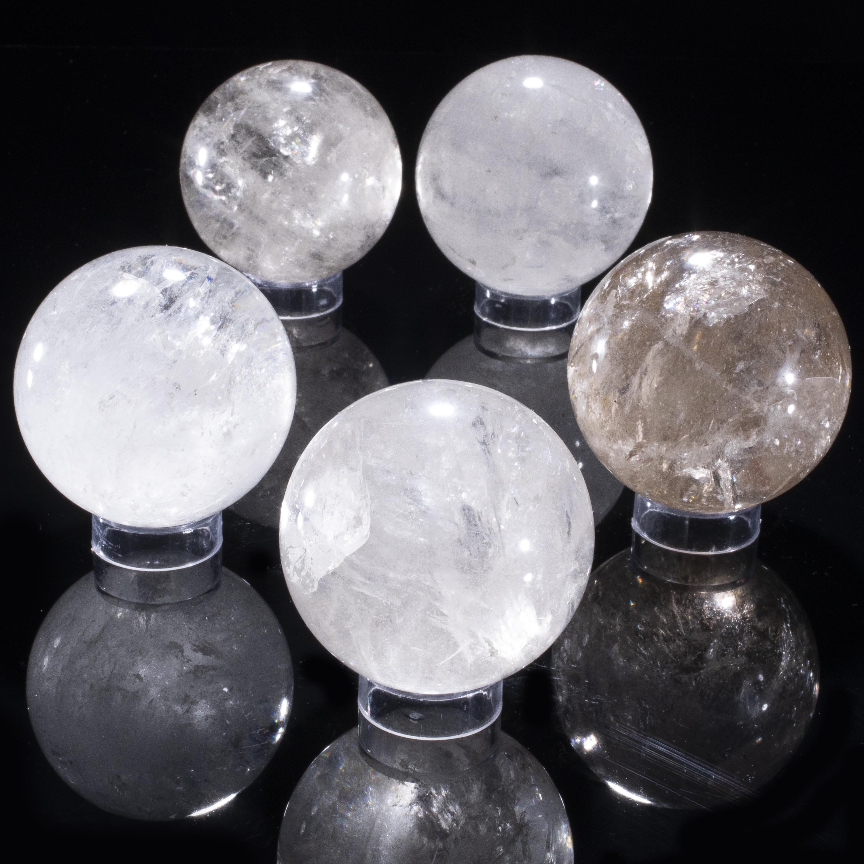 Kalifano Quartz Quartz Sphere Carving 3" / 450 grams SPQ700