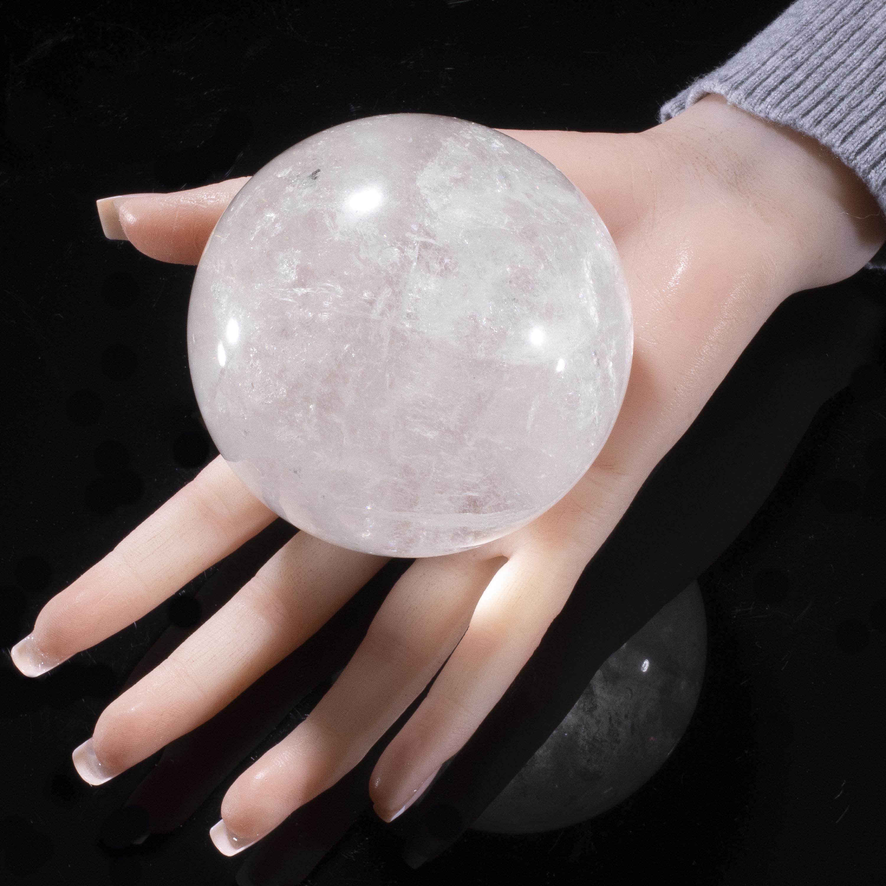 Kalifano Quartz Quartz Sphere Carving 3.5" / 800 grams SPQ1200