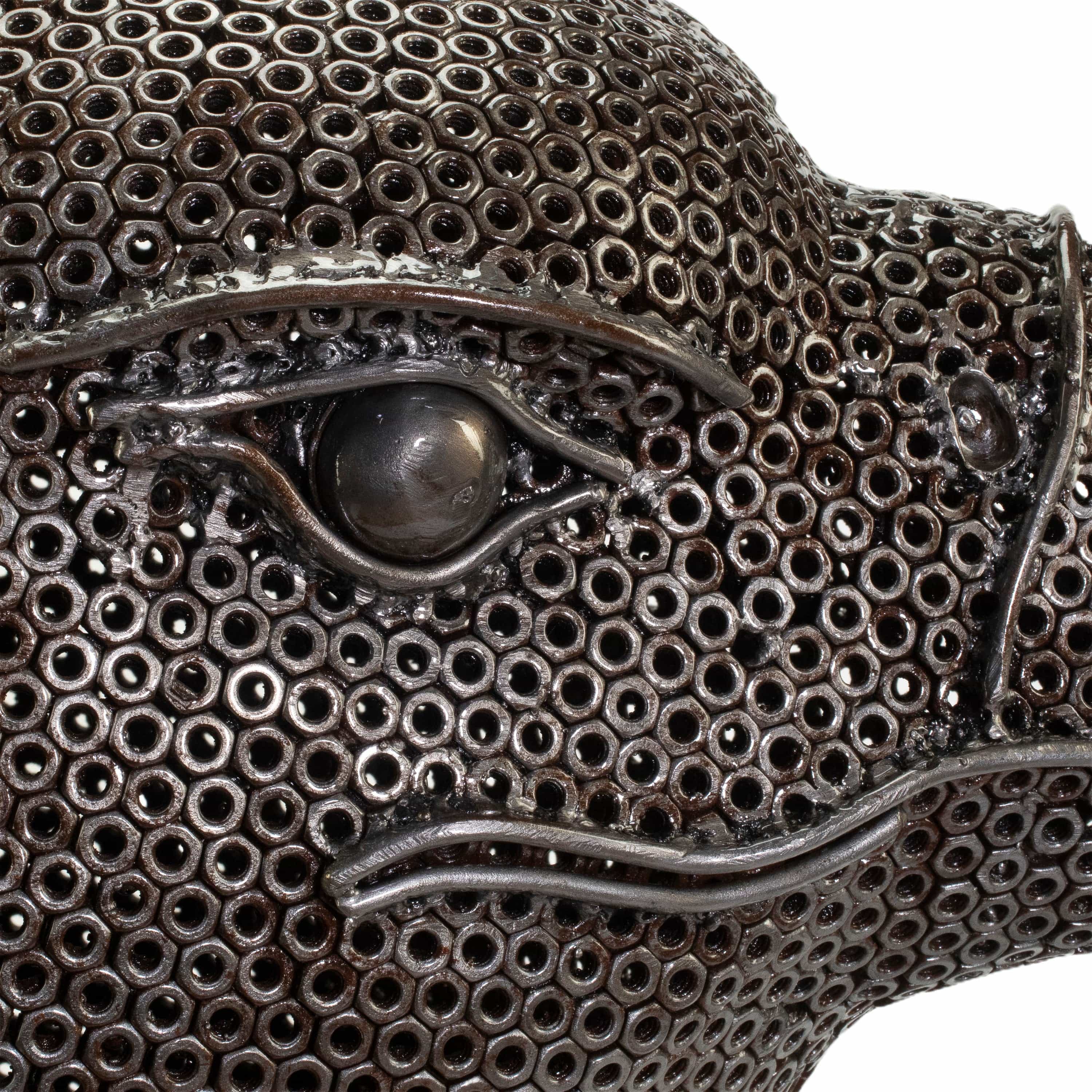 Kalifano Recycled Metal Art 32" Eagle Head Recycled Metal Art RMS-EHN80-P
