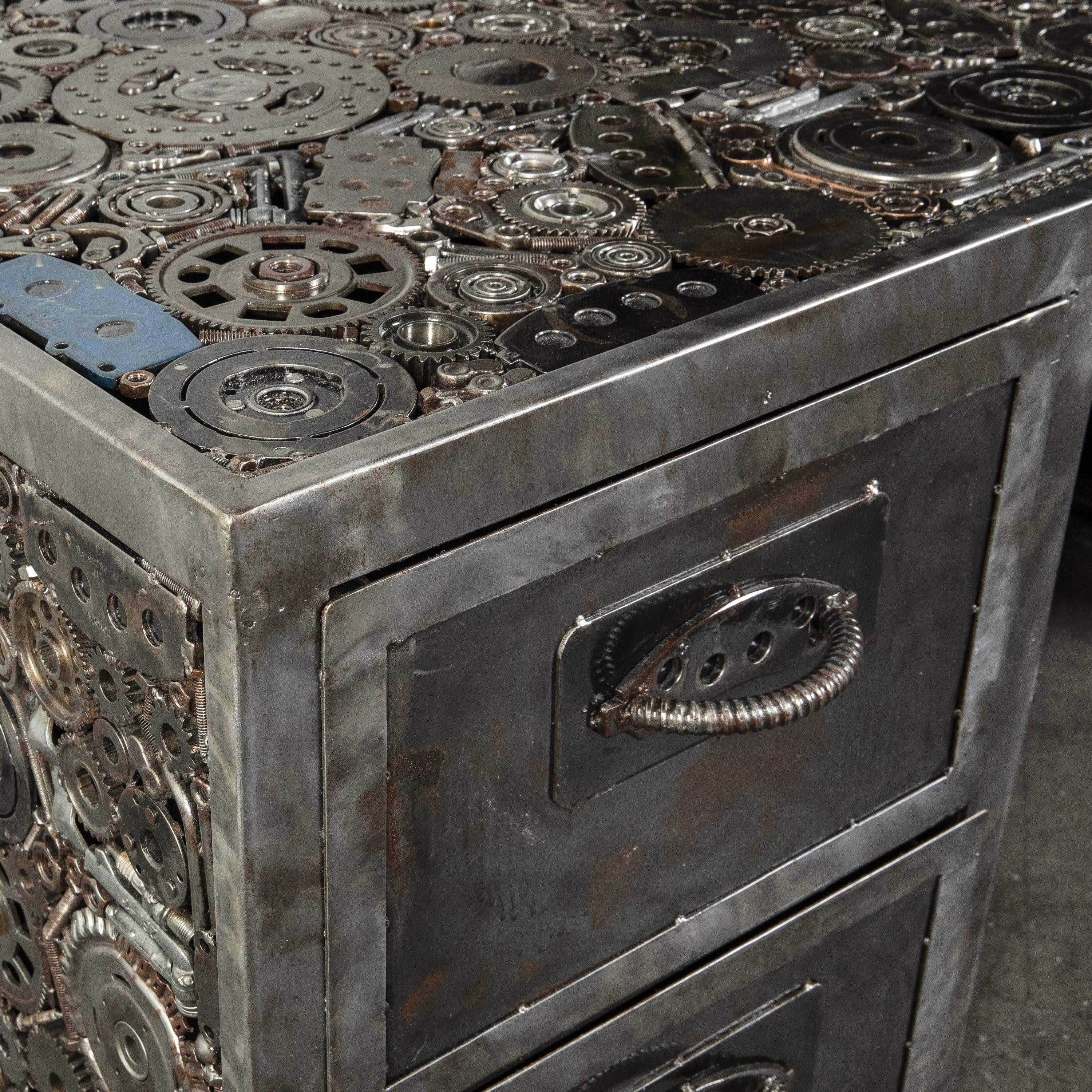Kalifano Recycled Metal Art 60" Desk Recycled Metal Art RMS-DESK-N