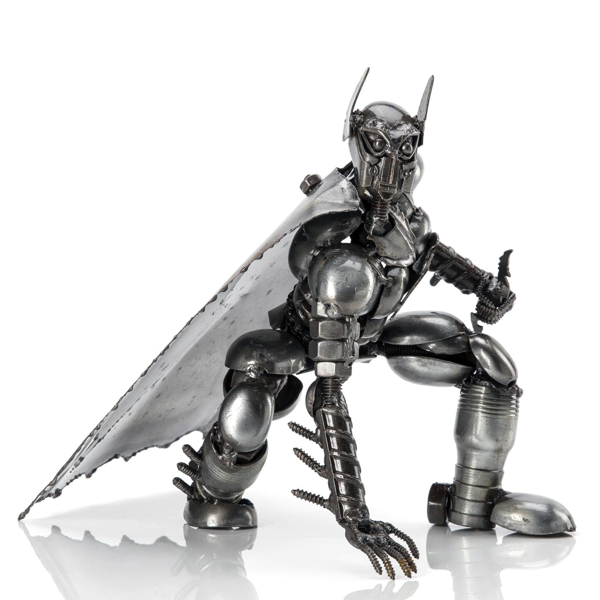 Kalifano Recycled Metal Art Batman with Batarang Inspired Recycled Metal Sculpture RMS-700BMB-N