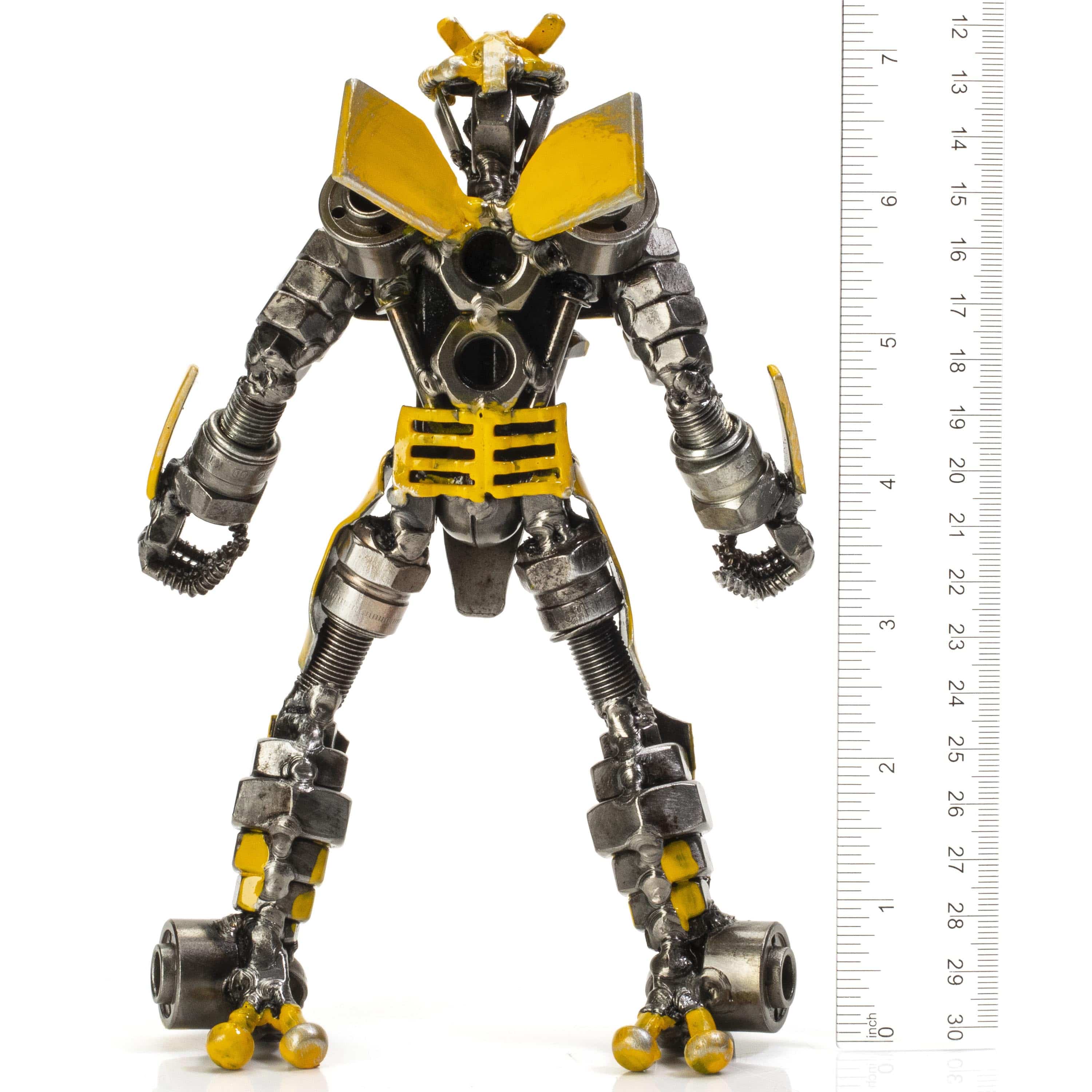 Kalifano Recycled Metal Art Bumblebee Inspired Recycled Metal Sculpture RMS-450BBA-N