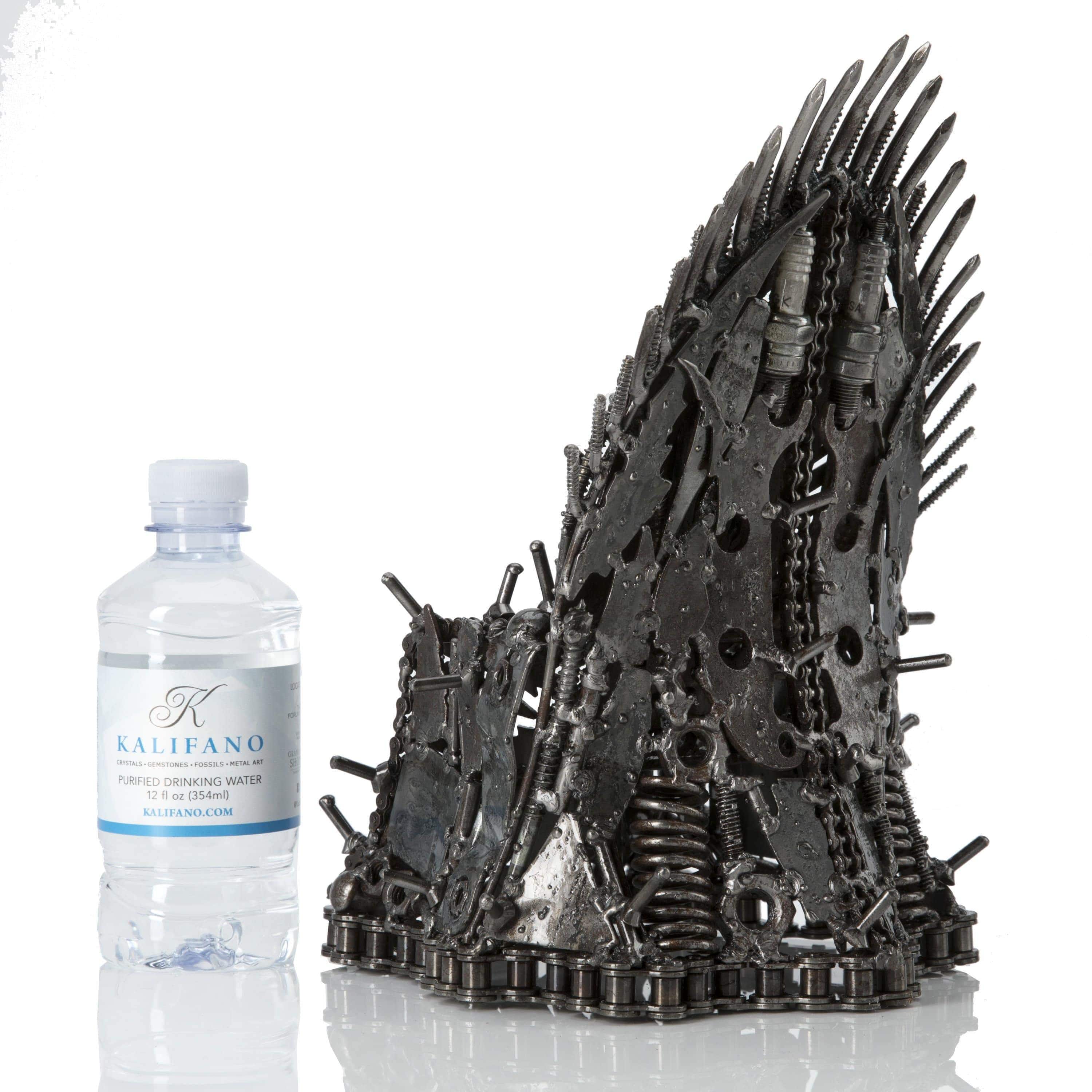 Kalifano Recycled Metal Art Game of Thrones, Throne Inspired Recycled Metal Sculpture RMS-TH28x20-N