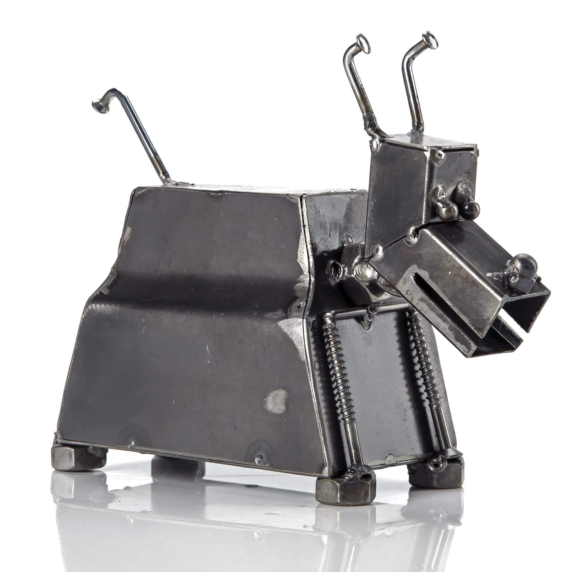 Kalifano Recycled Metal Art K9 Inspired Recycled Metal Sculpture RMS-250K9-N