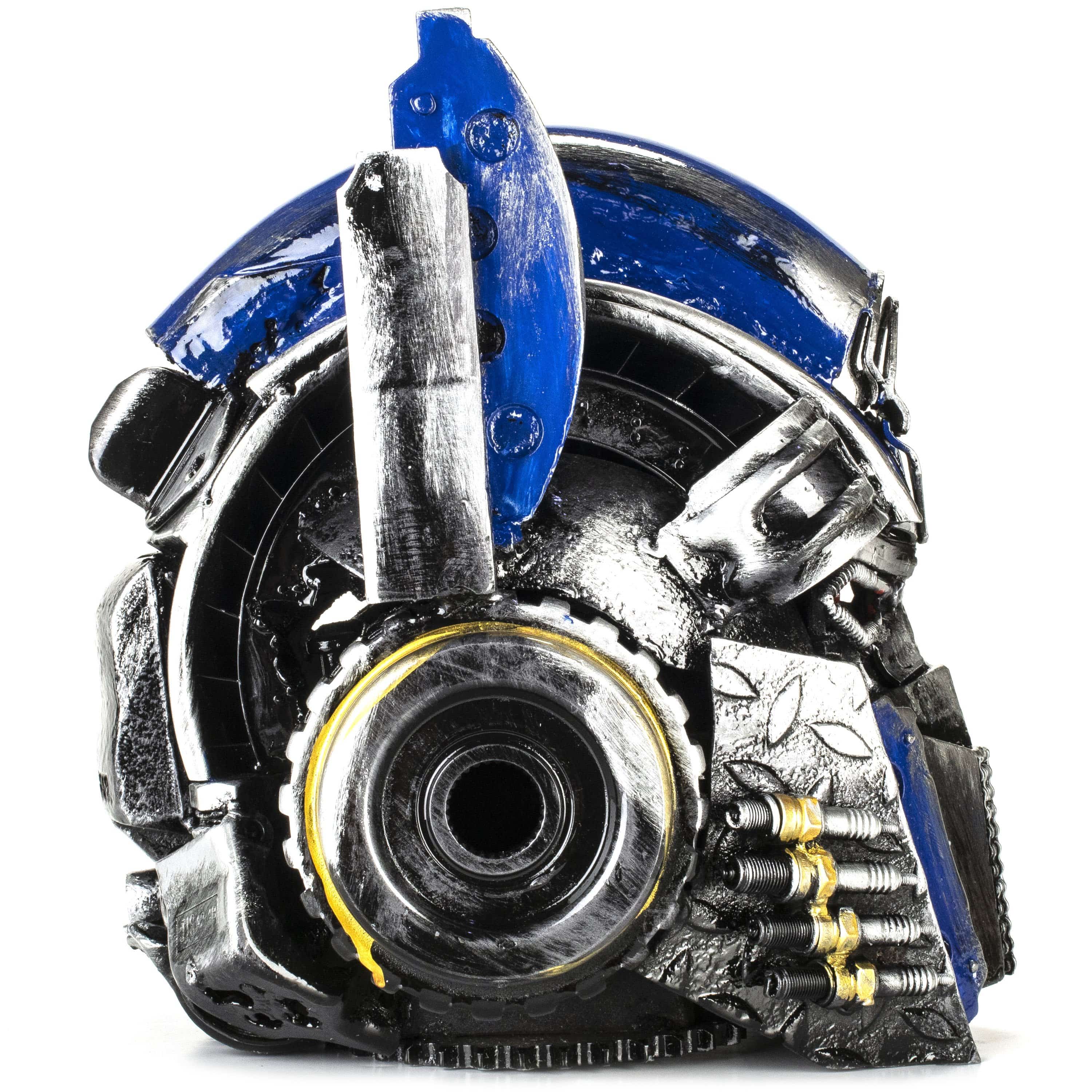 Kalifano Recycled Metal Art Optimus Prime Head Inspired Recycled Metal Art Sculpture RMS-HEAD-OP
