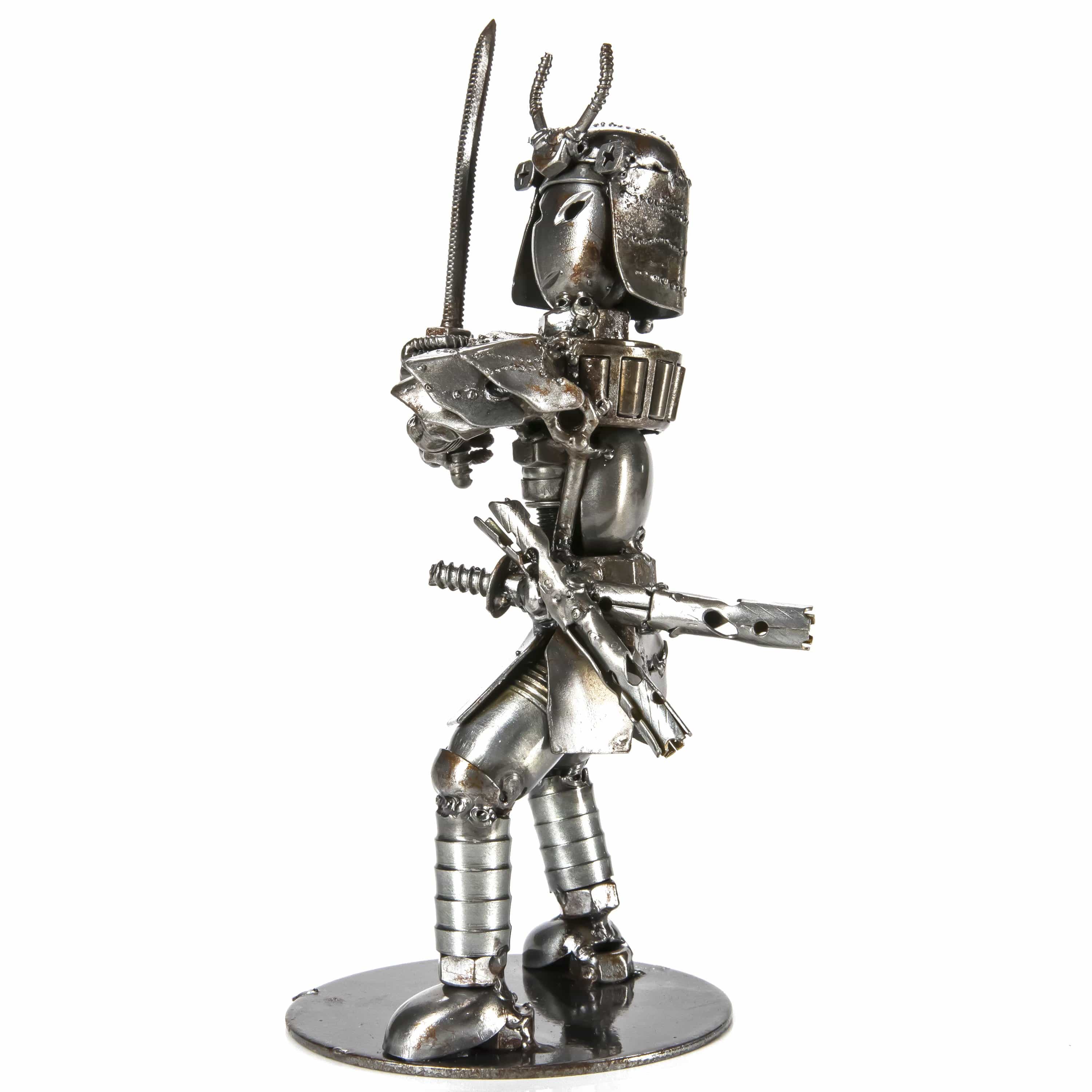 Kalifano Recycled Metal Art Samurai Inspired Recycled Metal Sculpture RMS-500SAM-N