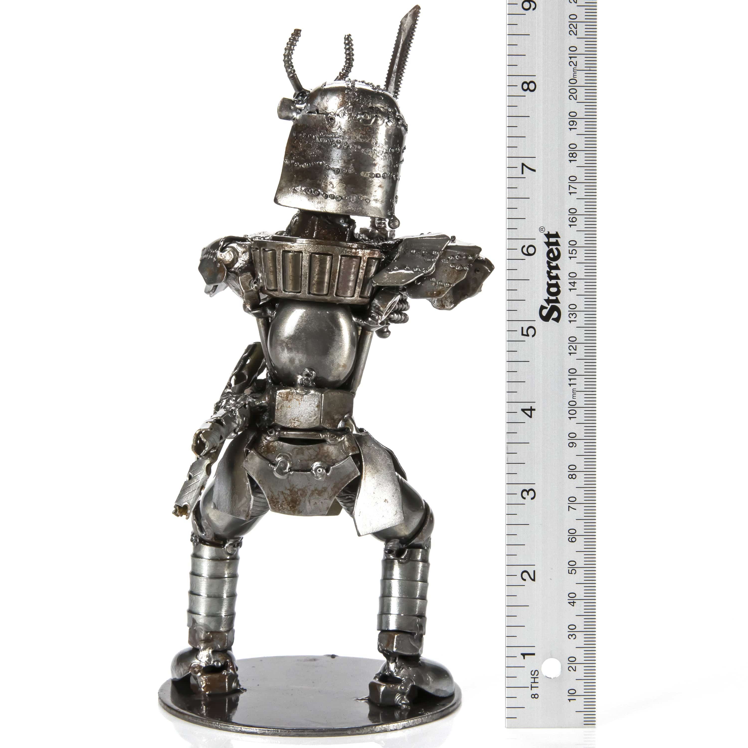 Kalifano Recycled Metal Art Samurai Inspired Recycled Metal Sculpture RMS-500SAM-N