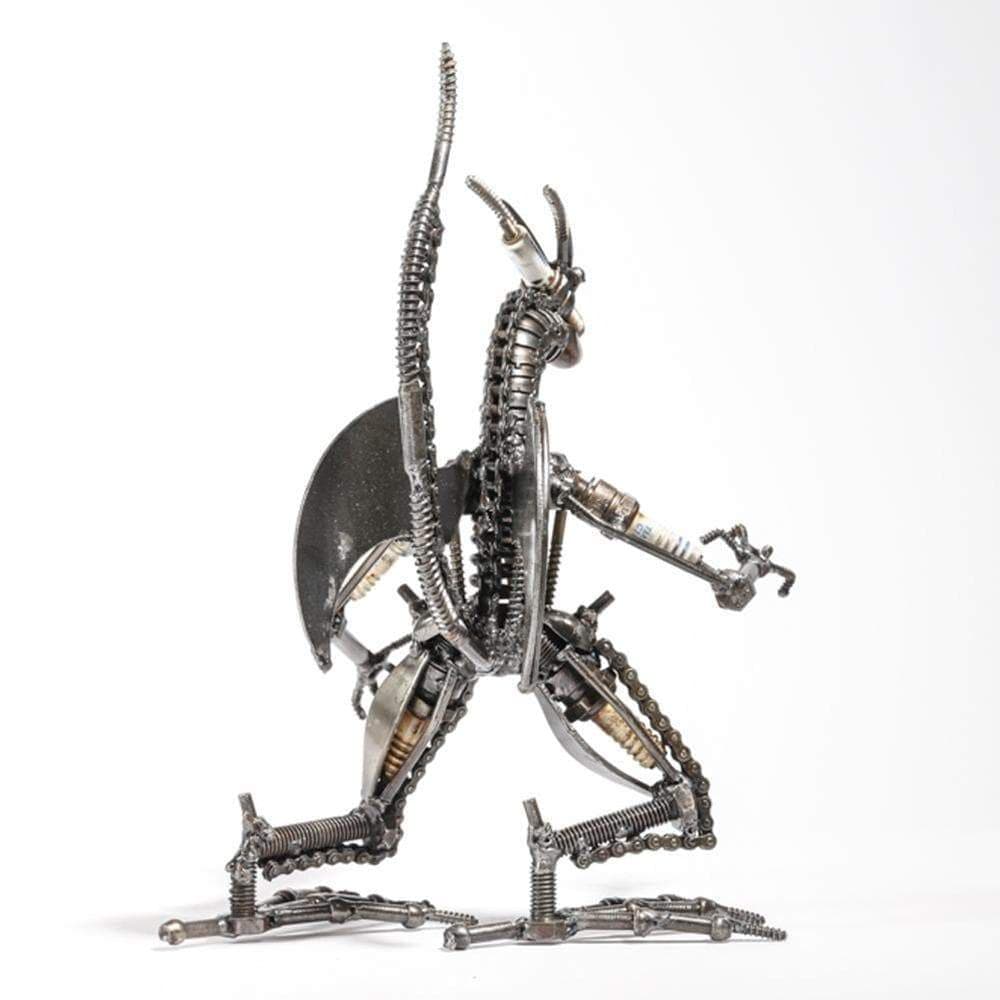 Kalifano Recycled Metal Art Small Dragon Inspired Recycled Metal Sculpture RMS-600DG-N