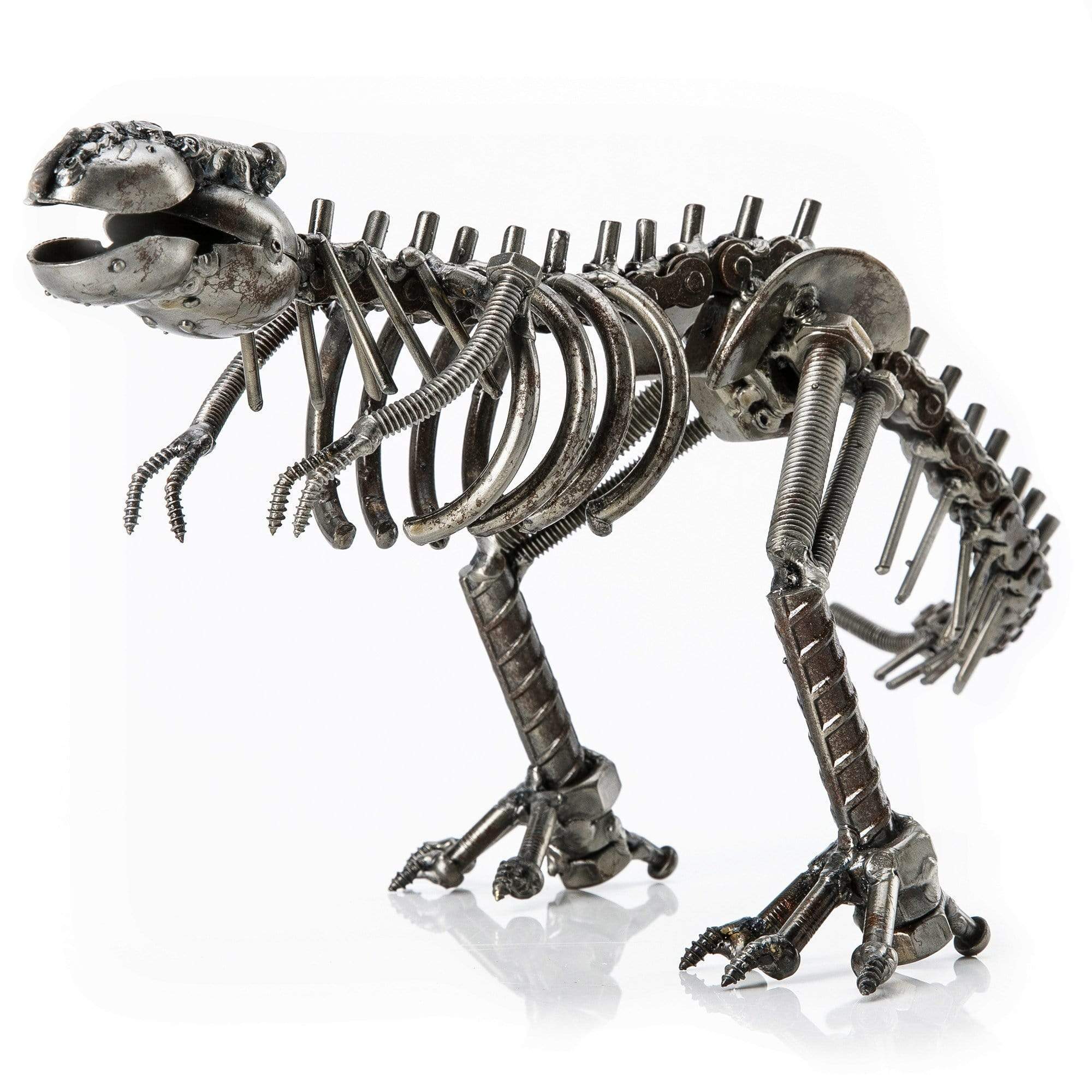 Kalifano Recycled Metal Art T-Rex Inspired Recycled Metal Sculpture RMS-500TRX-N