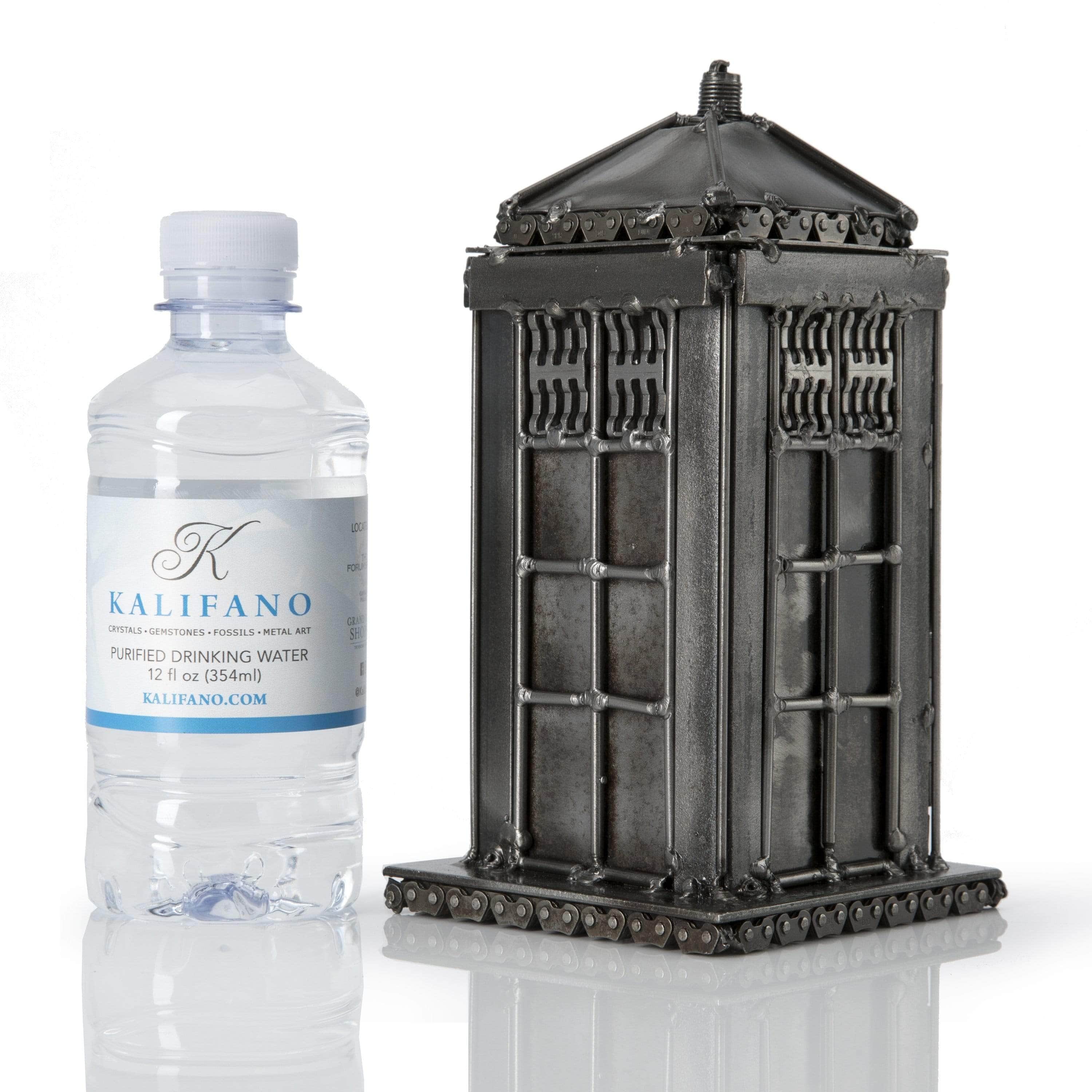 Kalifano Recycled Metal Art Tardis Box Inspired Recycled Metal Sculpture RMS-600TB-N