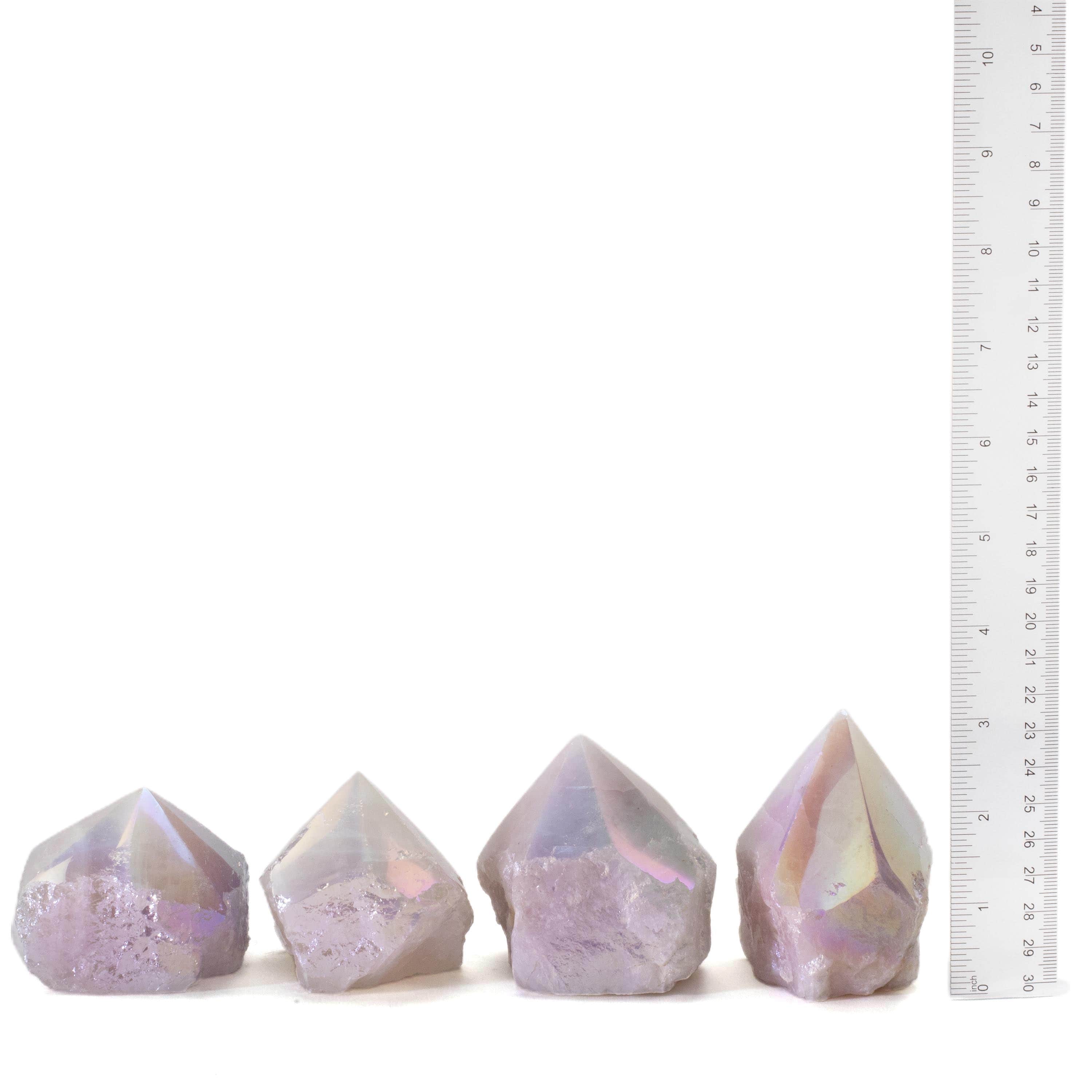 KALIFANO Rose Quartz Aura Borealis Rose Quartz Point - 325 g ABP240-RQ