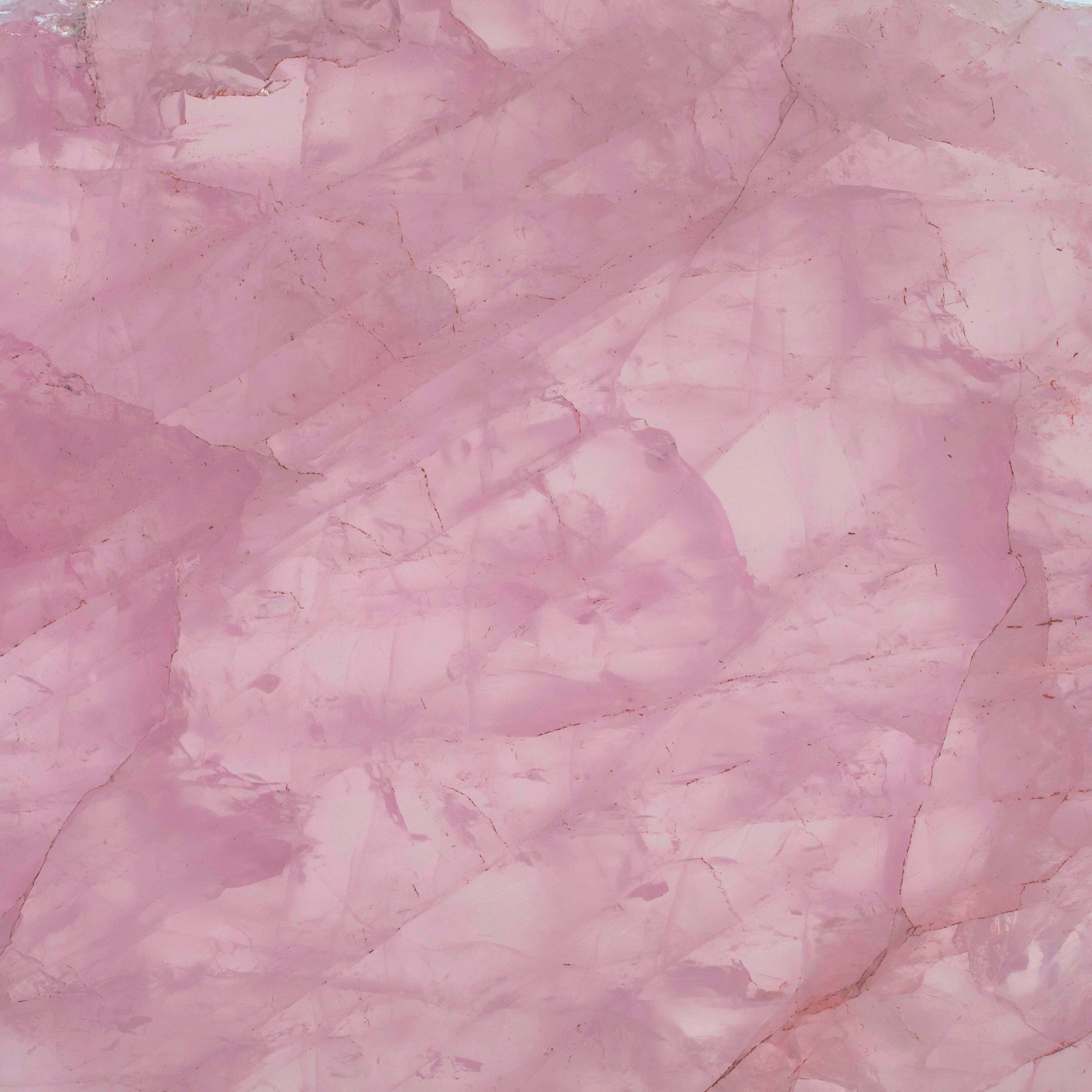 Kalifano Rose Quartz Natural Rose Quartz Cut and Polished Slab from Madagascar 2-2.5 lbs RQSB800