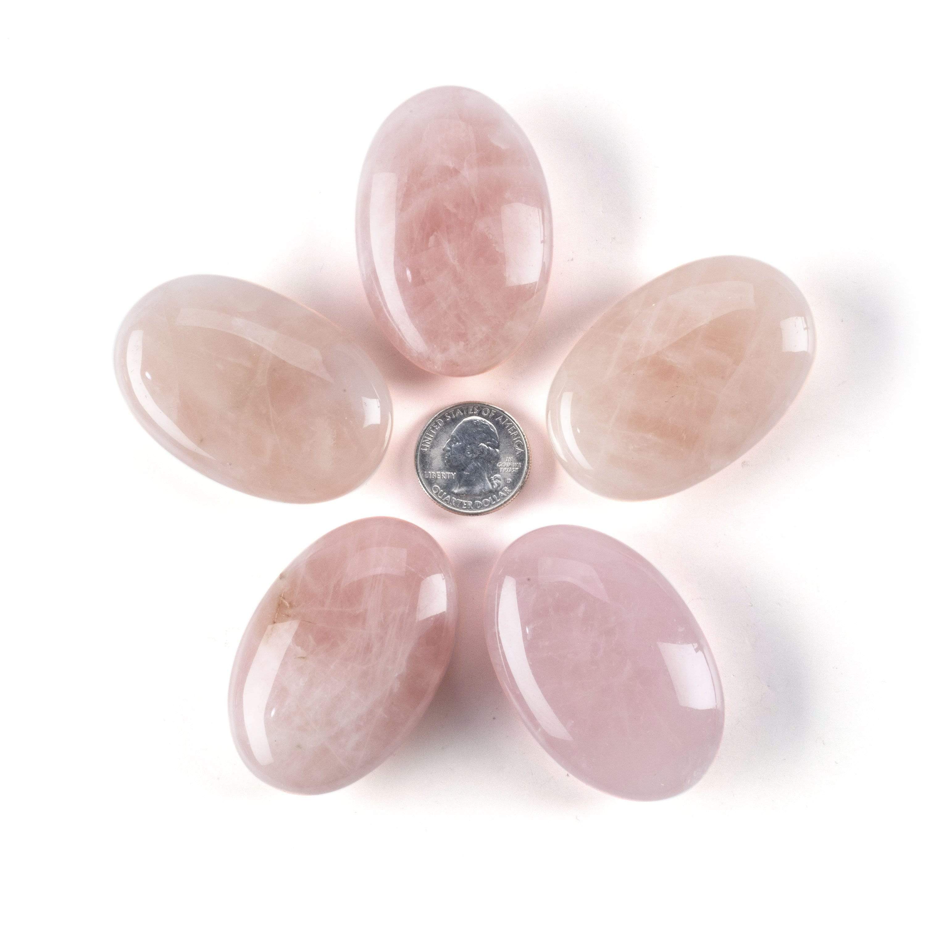 KALIFANO Rose Quartz Palm Stone PS60-RQ