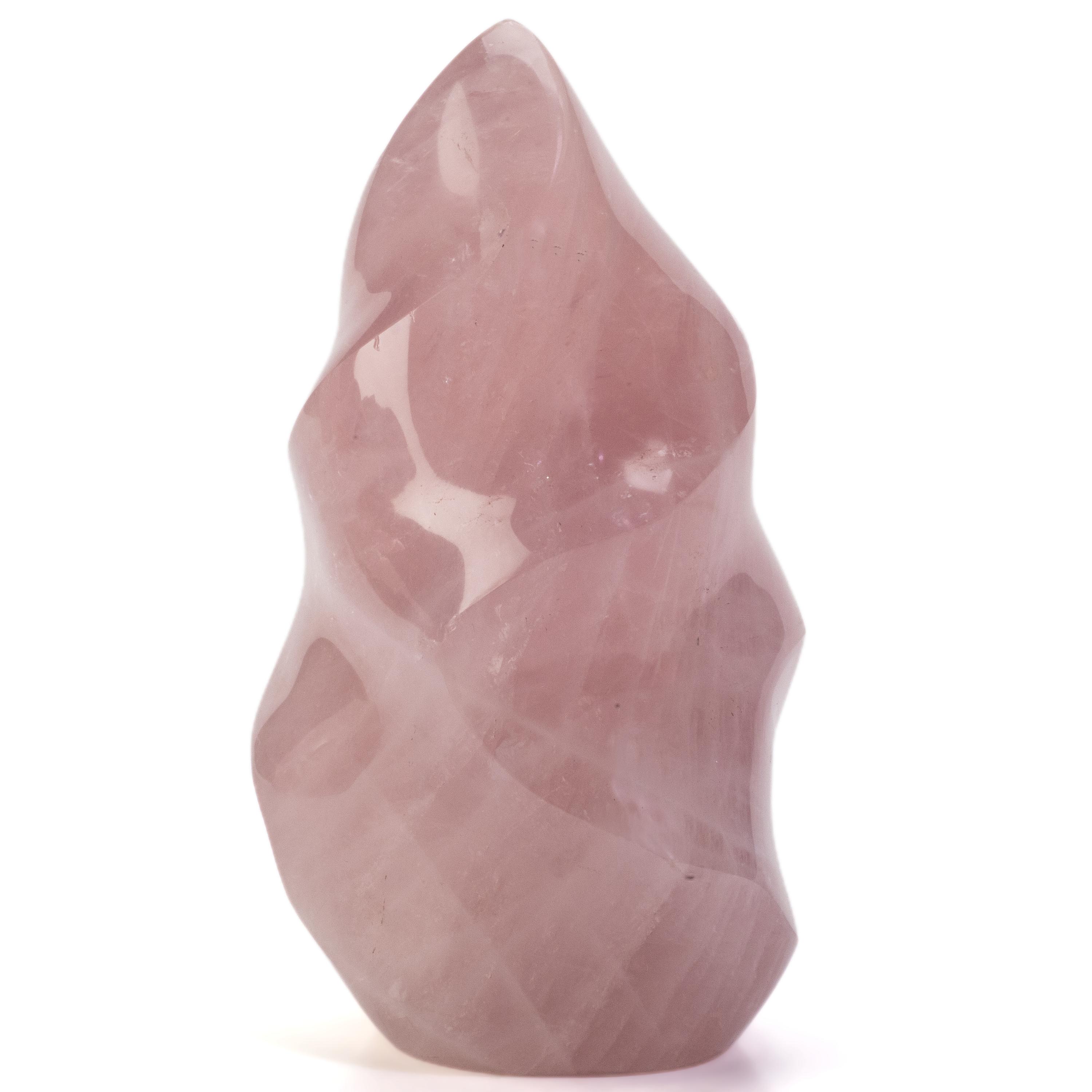 Kalifano Rose Quartz Rose Quartz Twist Flame - 5.5" / 875g CBF600-RQ