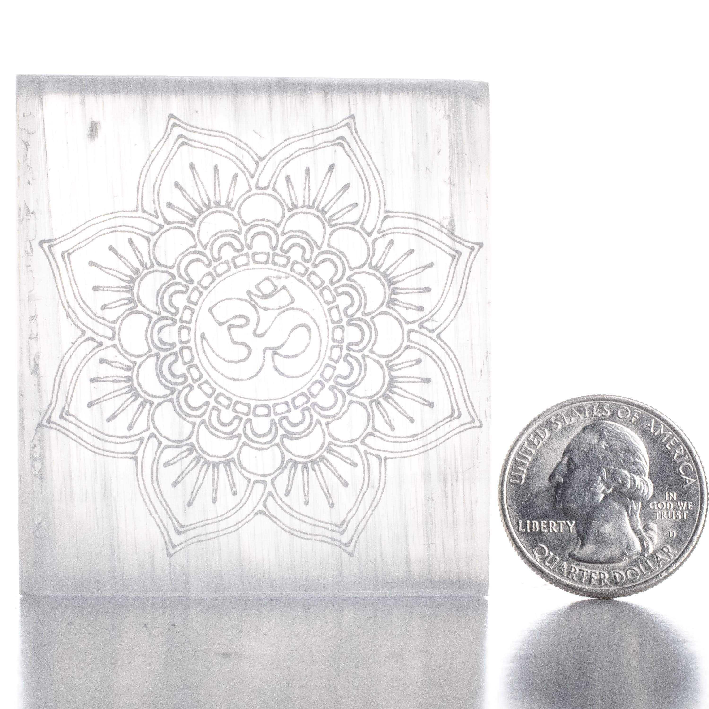 Kalifano Selenite Flower Selenite Crystal Charging Plate SCP7-F