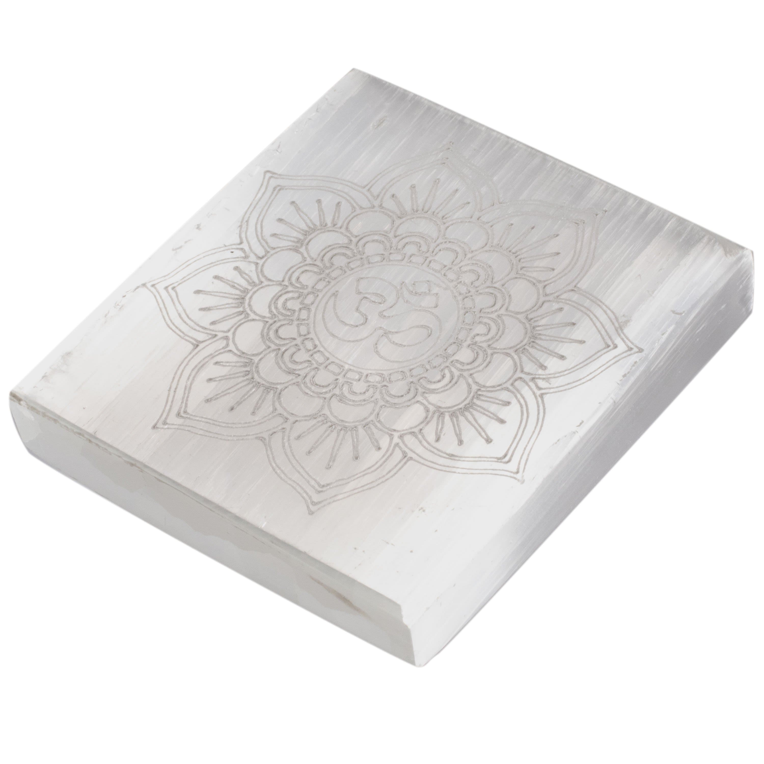 Kalifano Selenite Flower Selenite Crystal Charging Plate SCP7-F