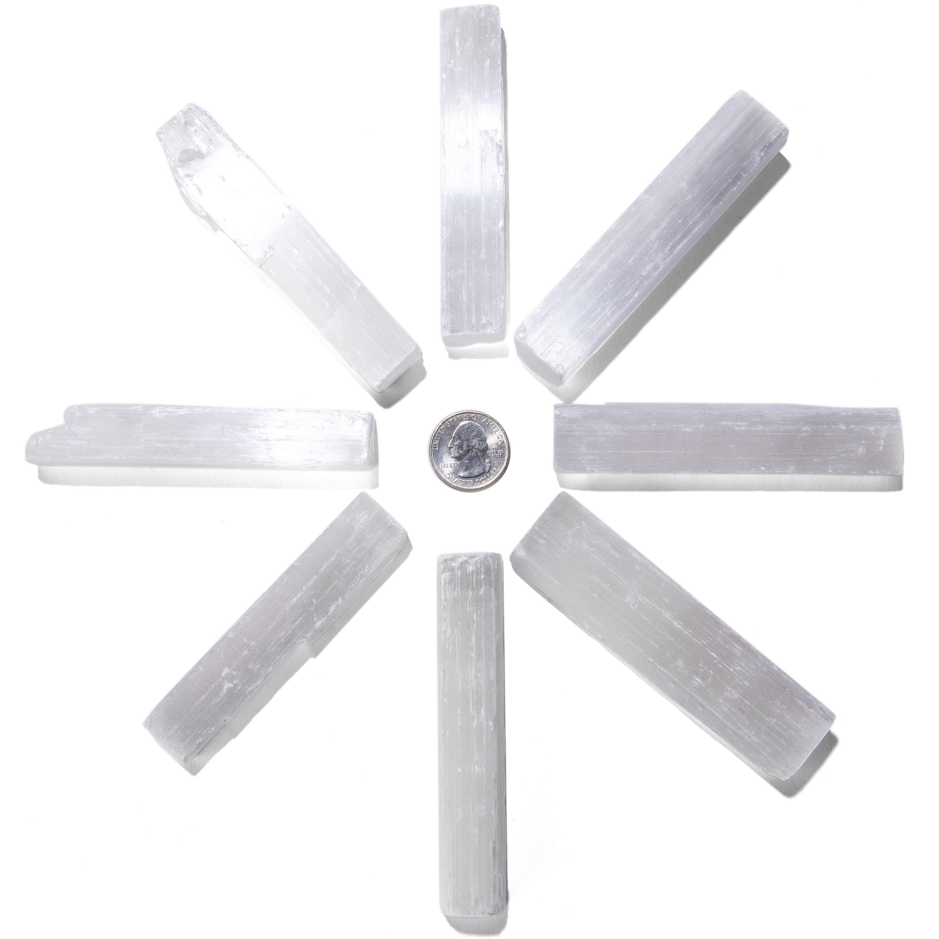 Kalifano Selenite Selenite Stick 10 cm - 5 Pack SS10-5