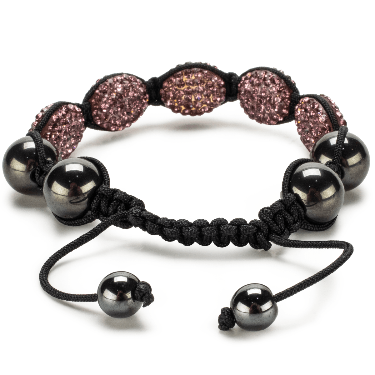 Kalifano Shamballa Bracelets Amethyst Crystal Oval Shamballa Bracelet SBOV-AM