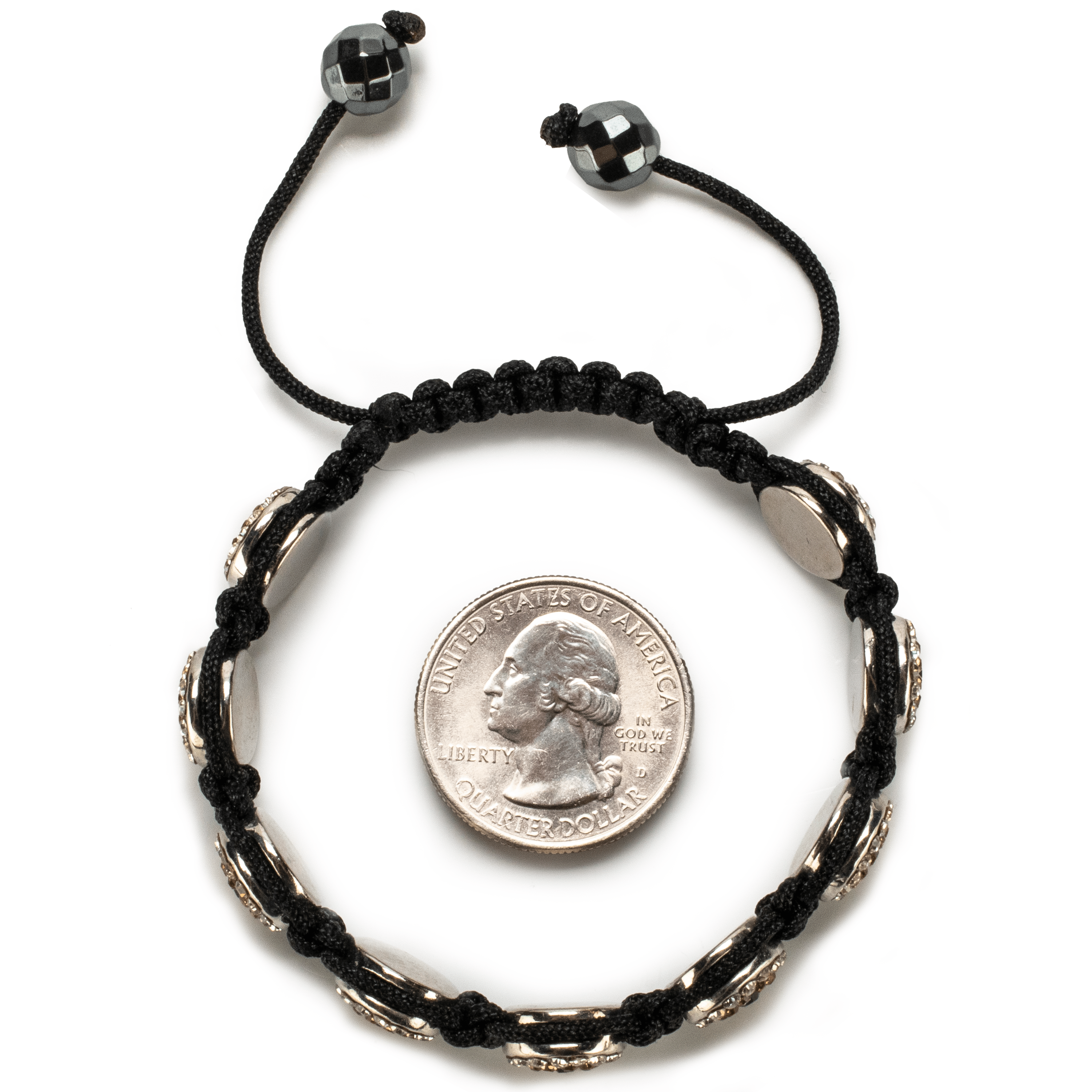 Kalifano Shamballa Bracelets Light Colorado Topaz Crystal Evil Eye Shamballa Bracelet SBMF-LCT