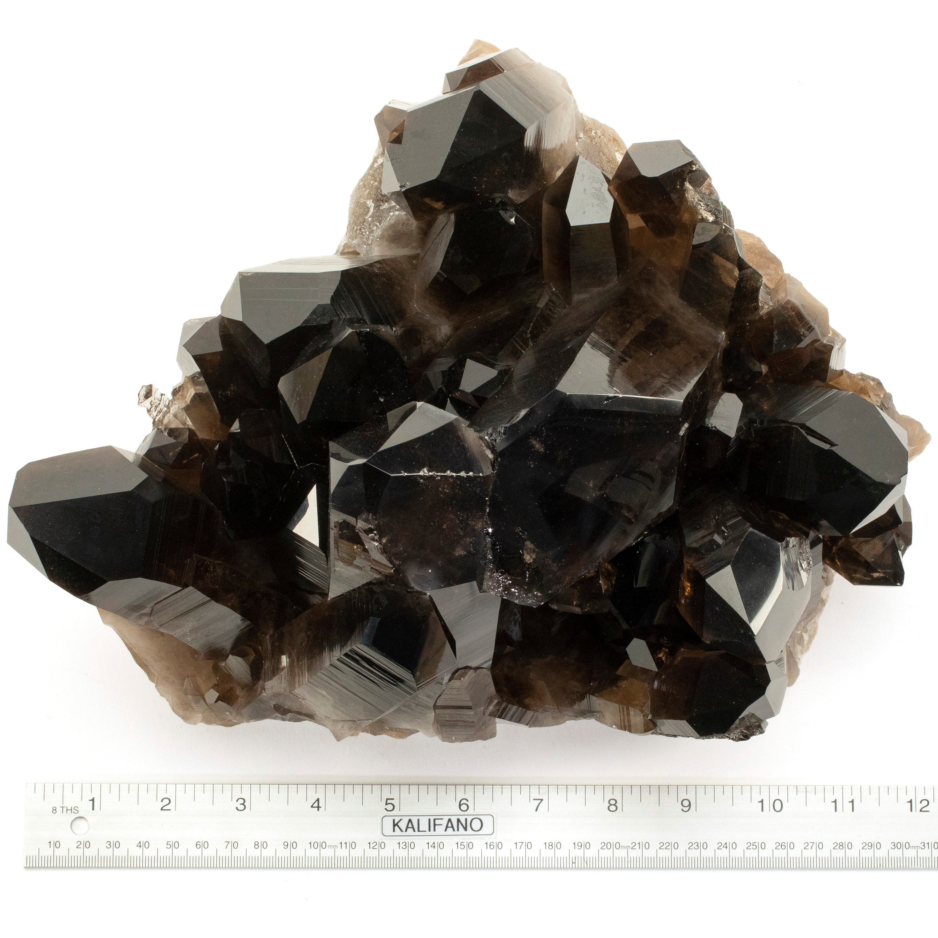 Kalifano Smoky Quartz Smoky Quartz Cluster from Brazil - 8" / 22 lbs SQ12000.006