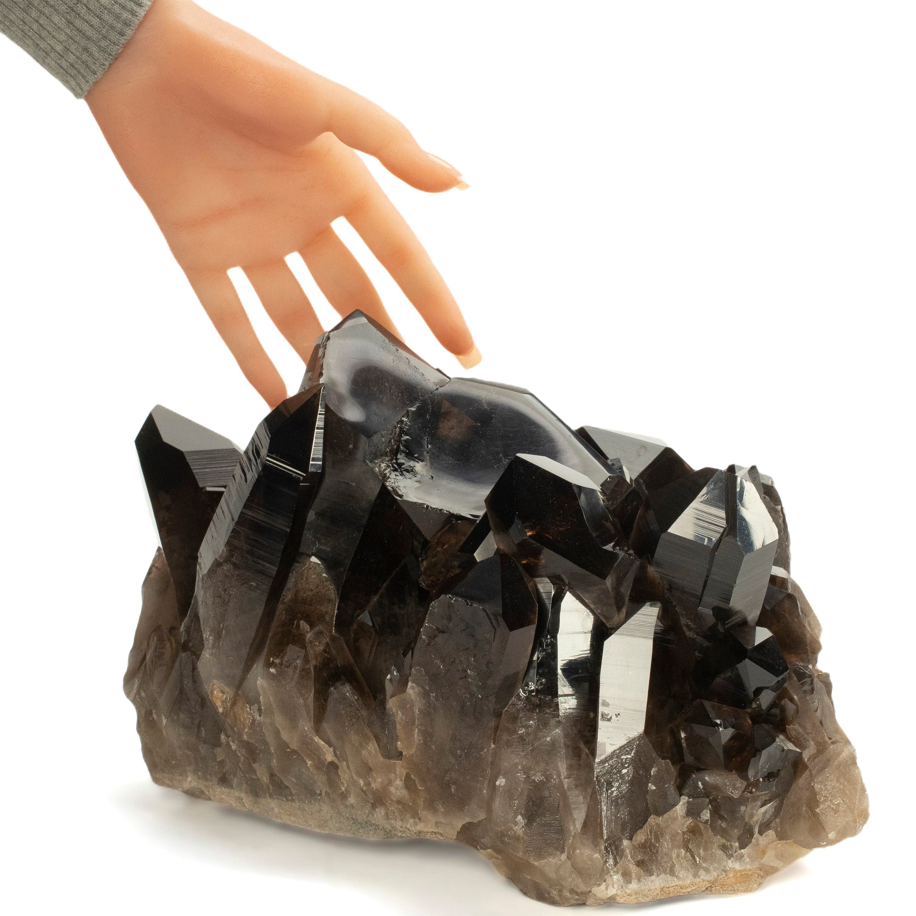 Kalifano Smoky Quartz Smoky Quartz Cluster from Brazil - 8" / 22 lbs SQ12000.006