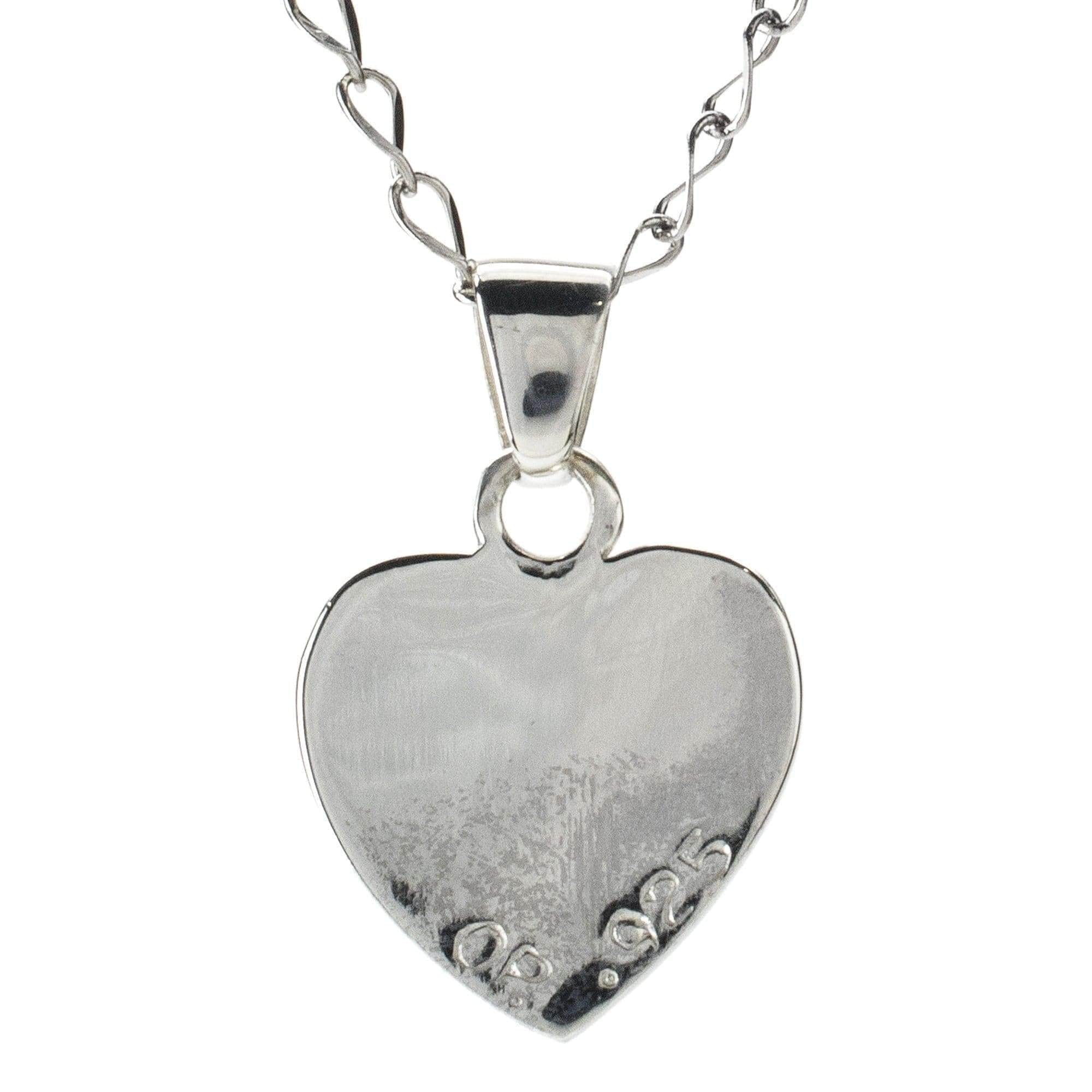 Kalifano Southwest Silver Jewelry Turquiose Heart 925 Sterling Silver Pendant USA Handmade with Aqua Opal Accent NMN.2240.TQ