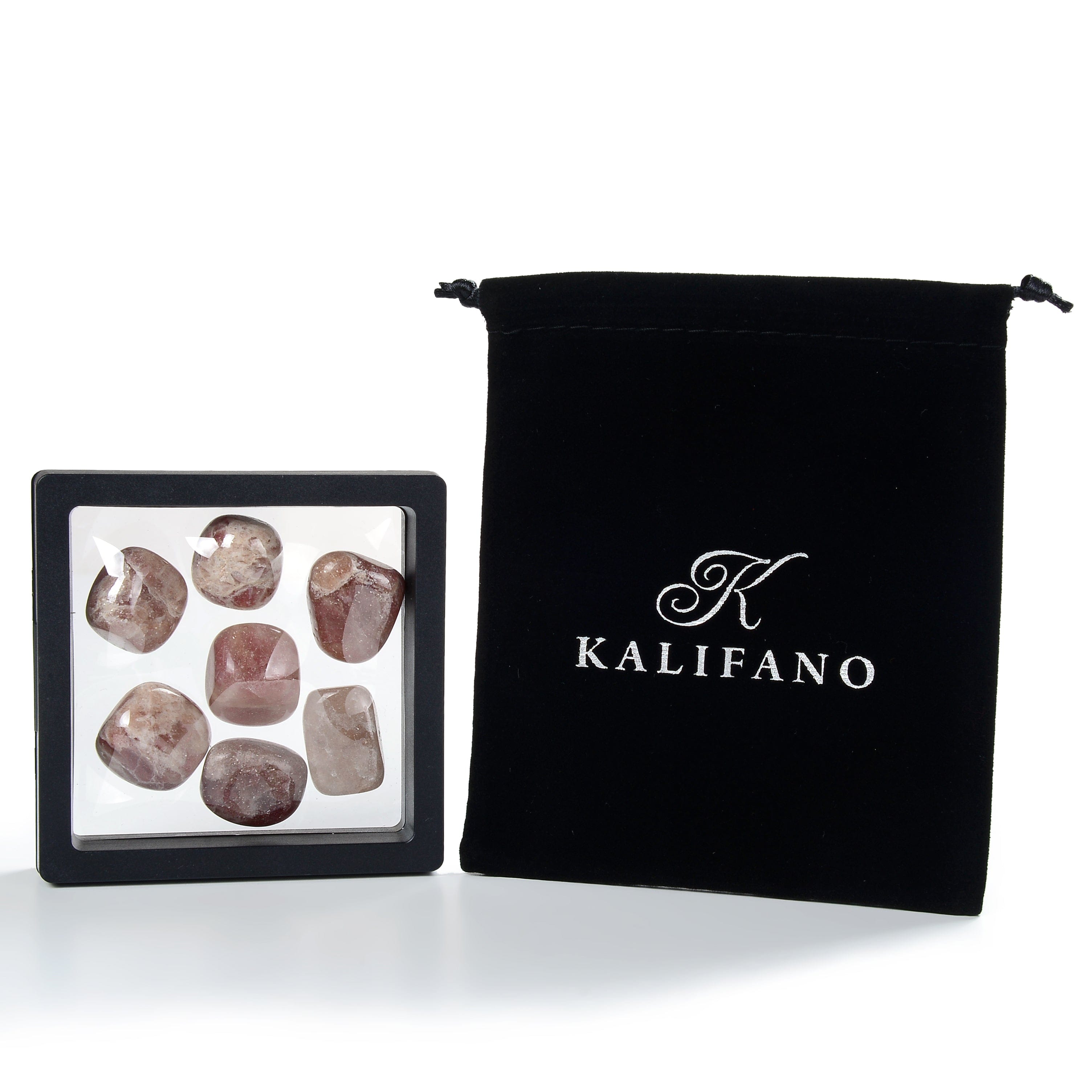 Kalifano TUMBLED STONES Natural Strawberry Quartz Tumbled Stone TS-SQ