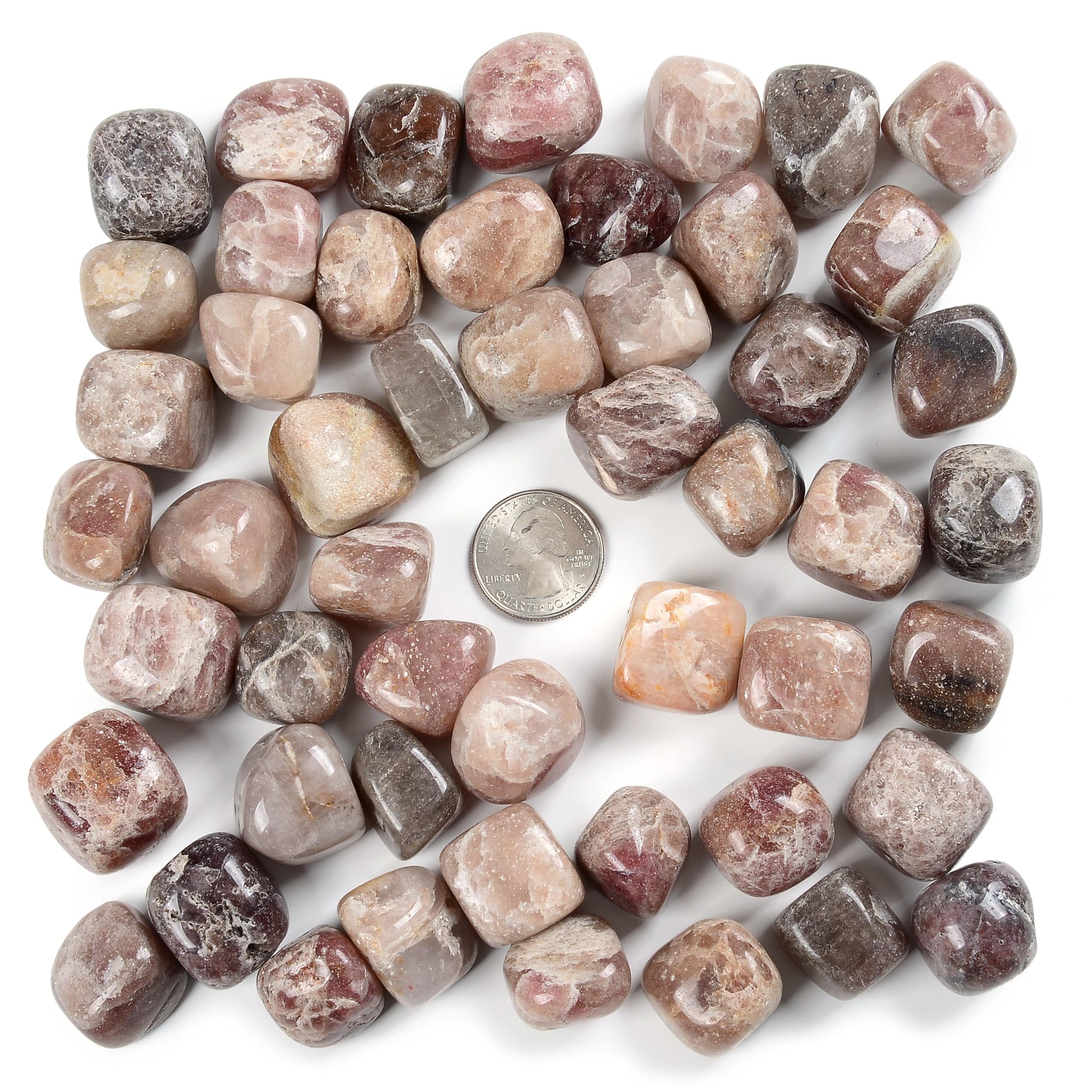 Kalifano TUMBLED STONES Natural Strawberry Quartz Tumbled Stone TS-SQ