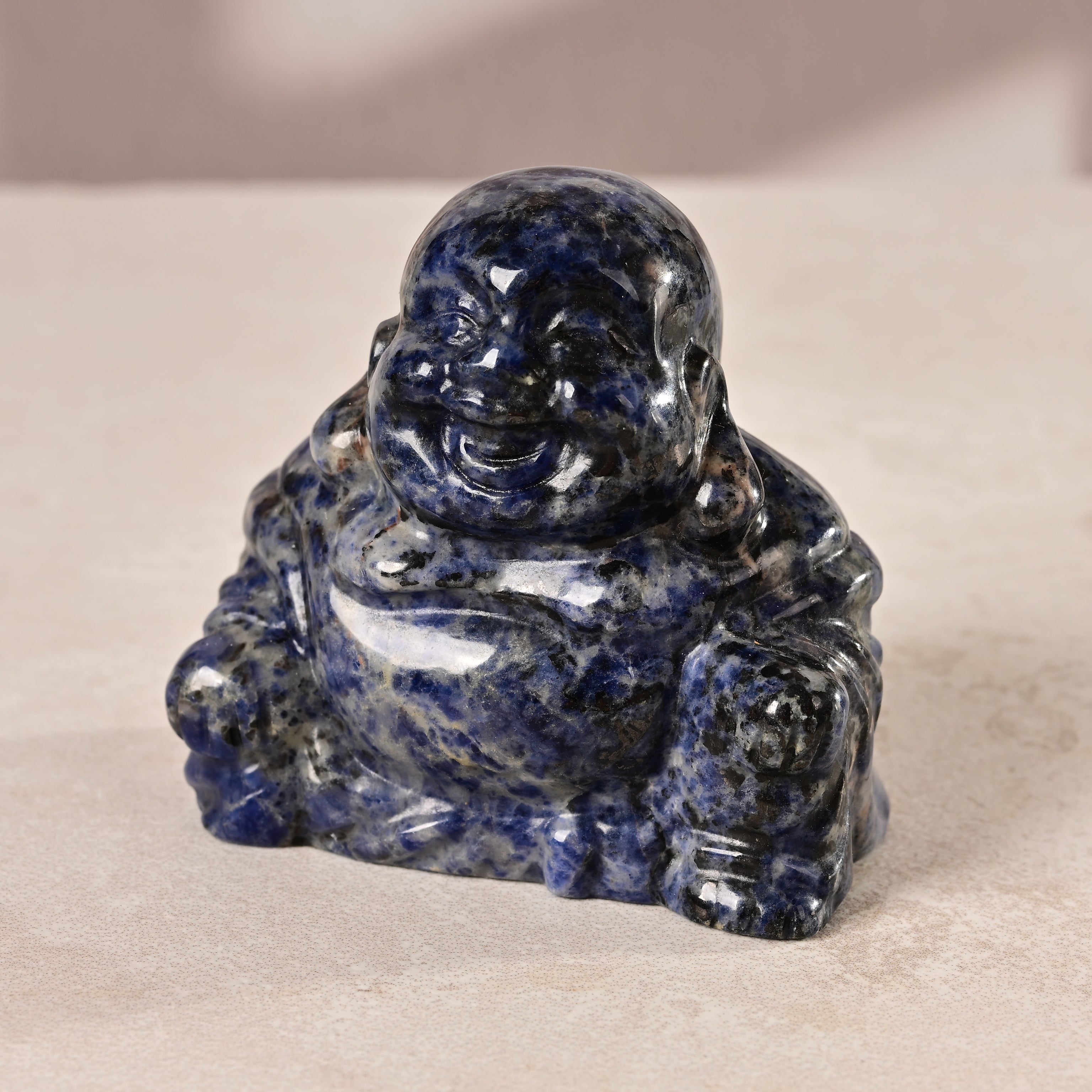 2.5" Sodalite Buddha Natural Gemstone Carving