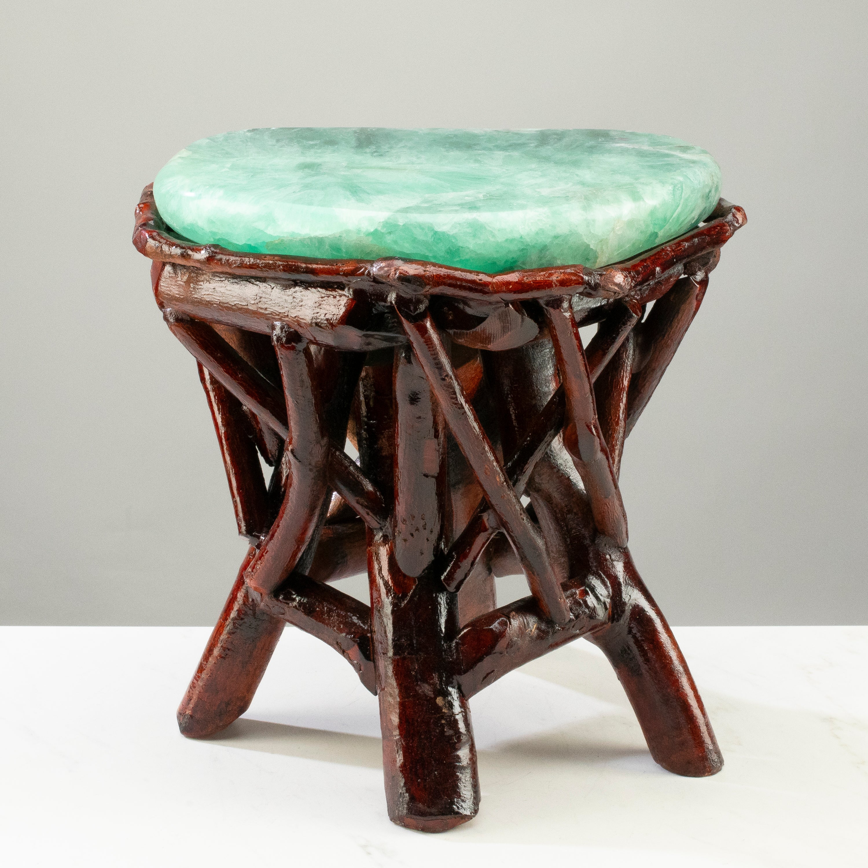 Green Fluorite Side Table 13.5"