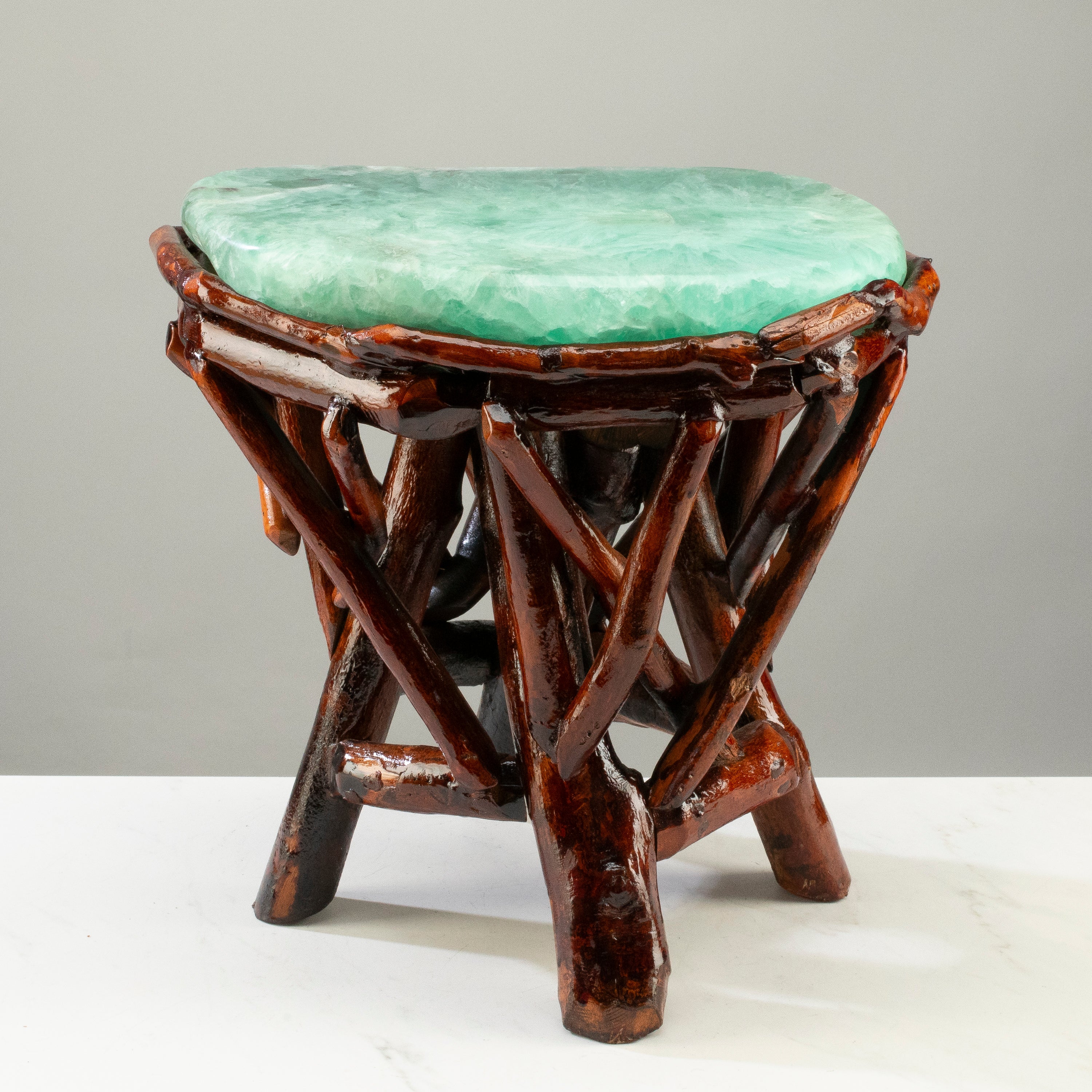 Green Fluorite Side Table 14"