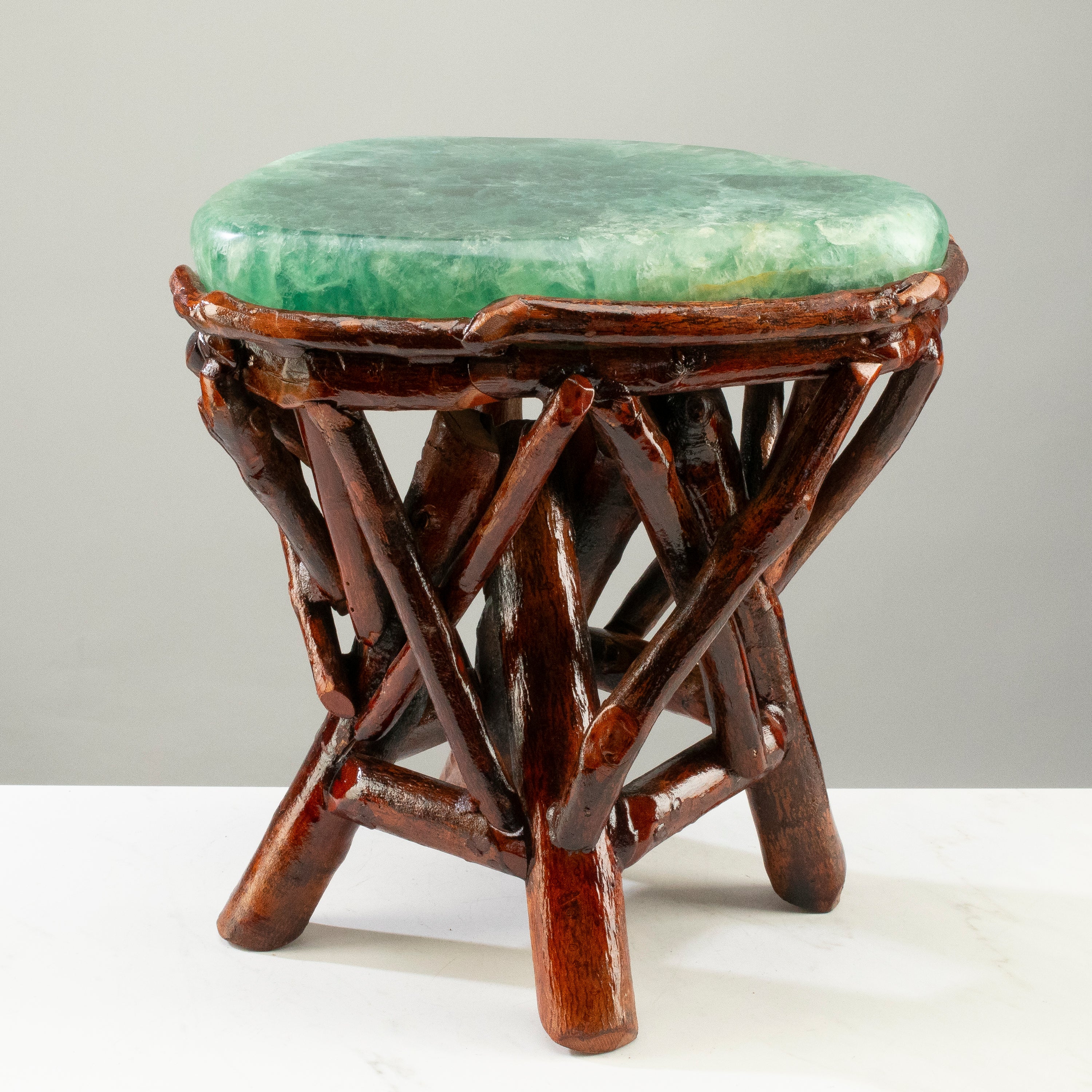 Green Fluorite Side Table 13"