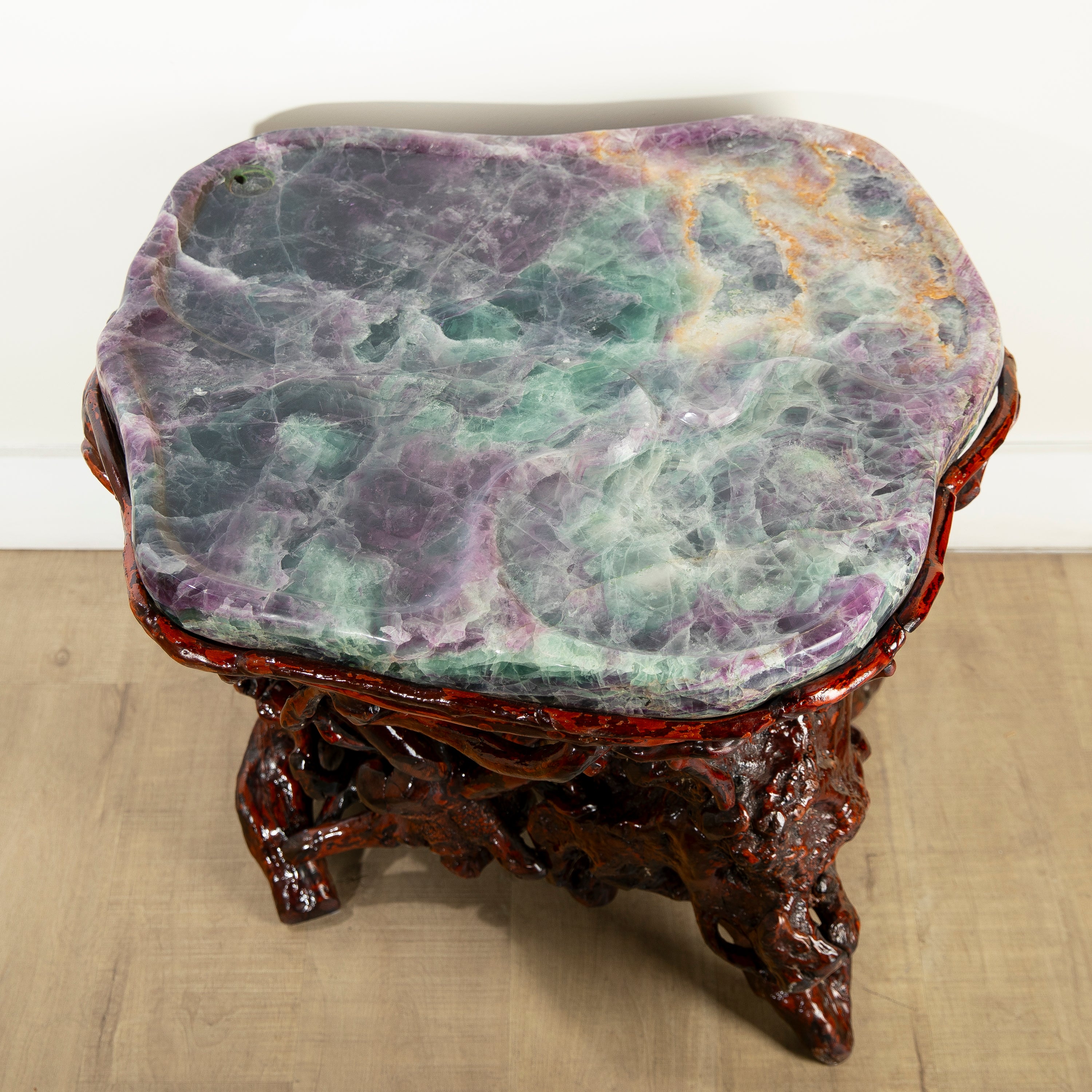 Green & Purple Fluorite Coffee Table 30"