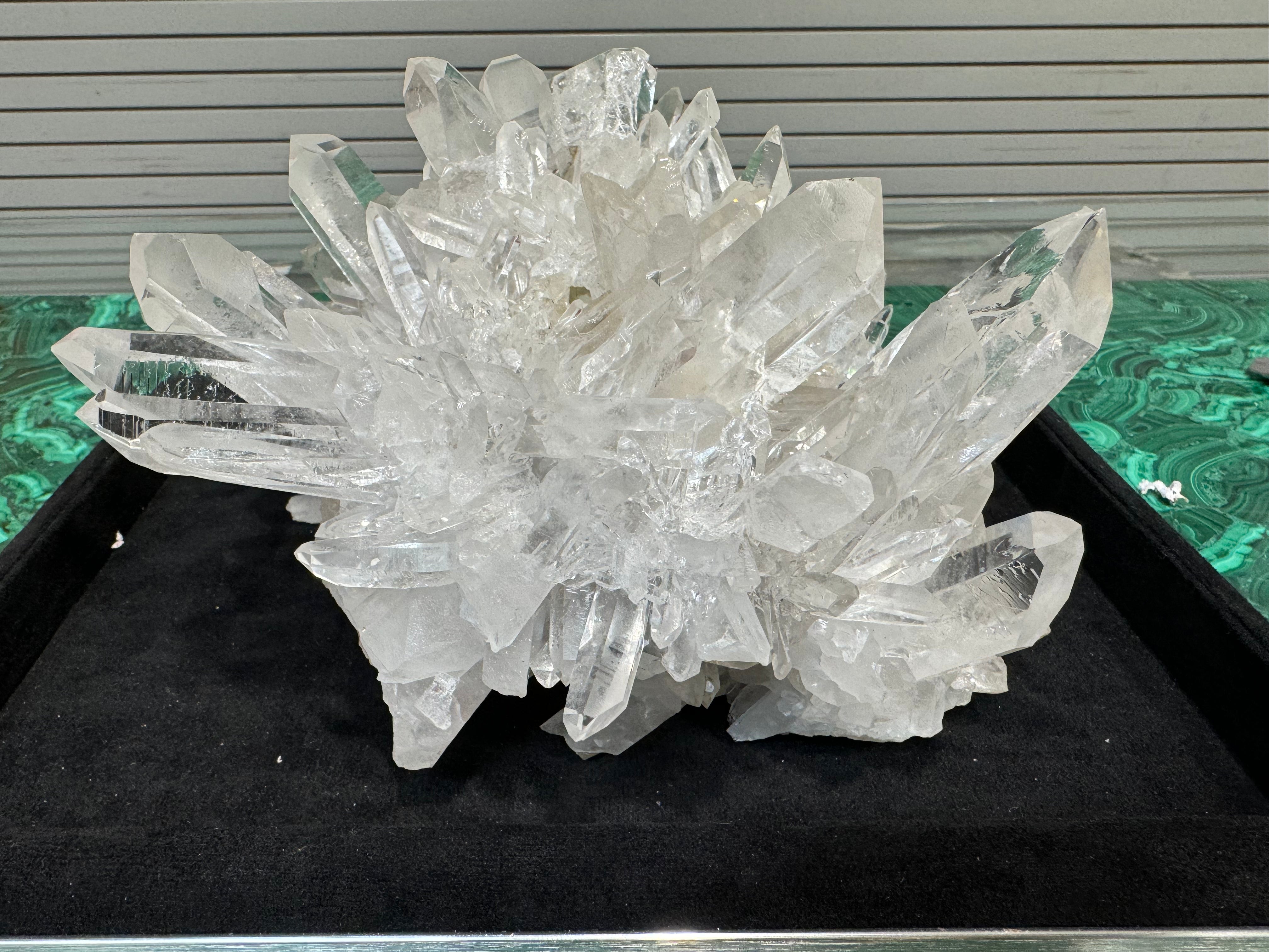 Natural Clear Quartz Cluster 8.5"