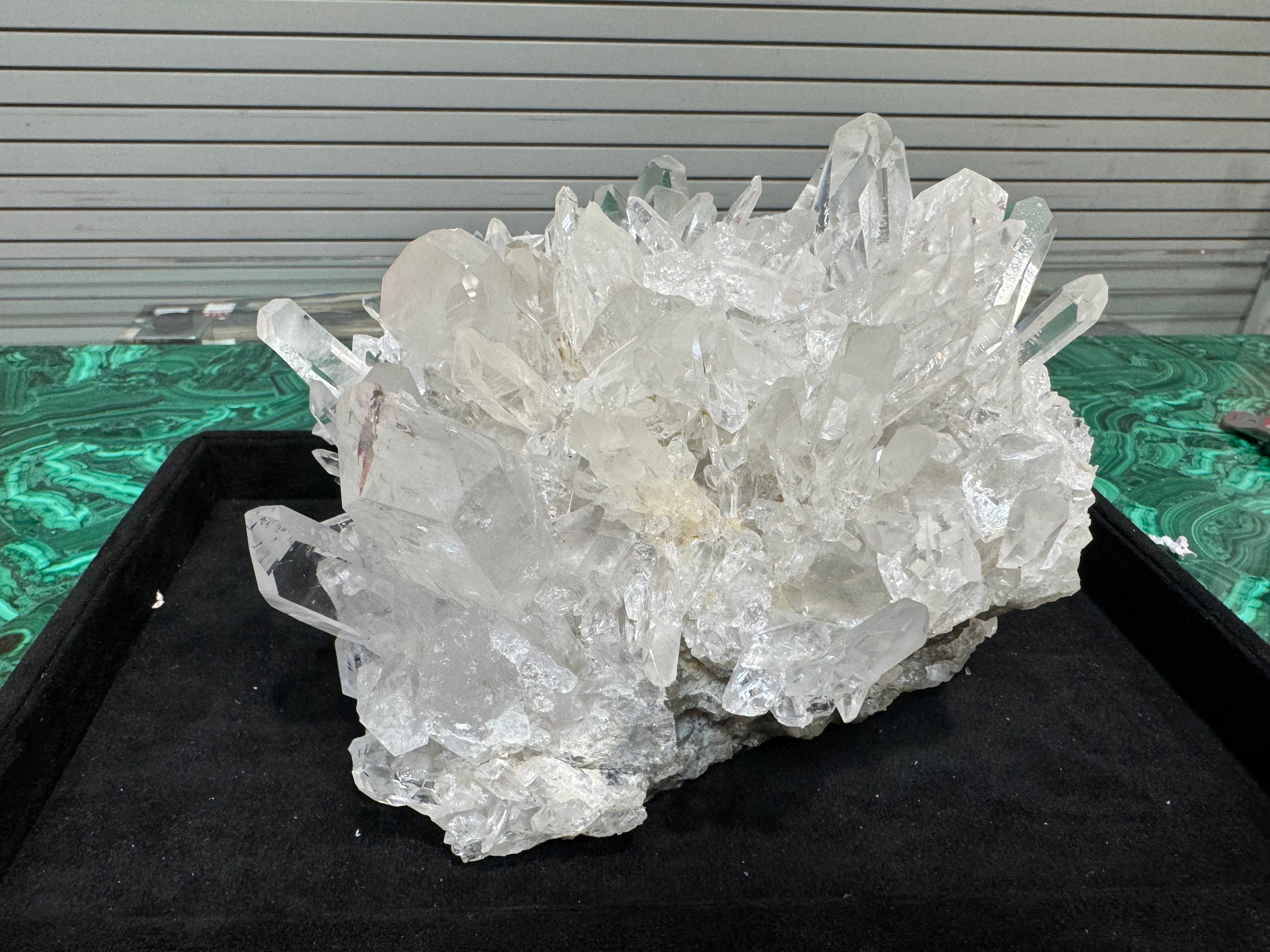 Natural Clear Quartz Cluster 8.5"