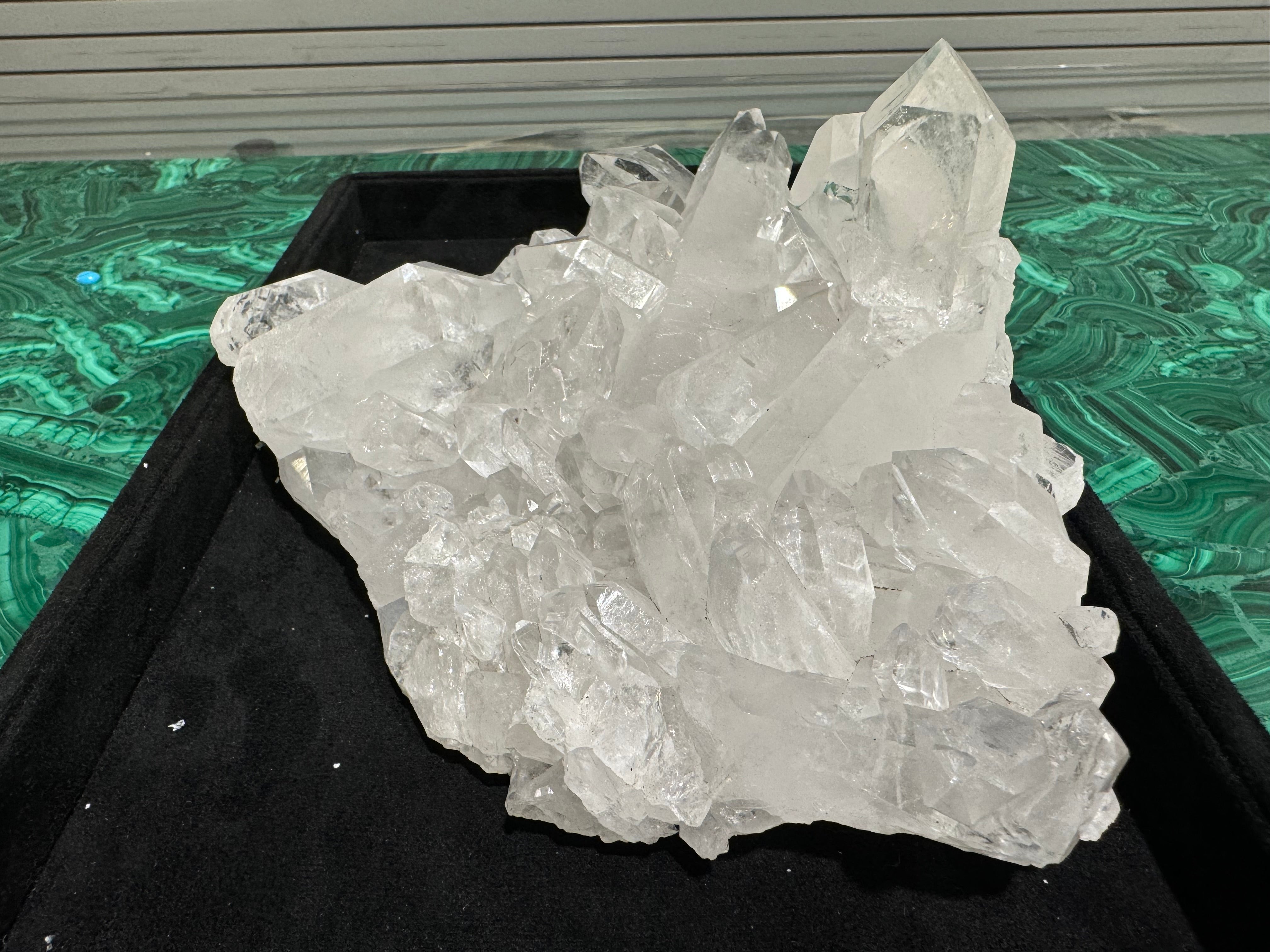 Natural Clear Quartz Cluster 9.5" (AA800.003 -- 241mm W x 90mm H (178mm L)