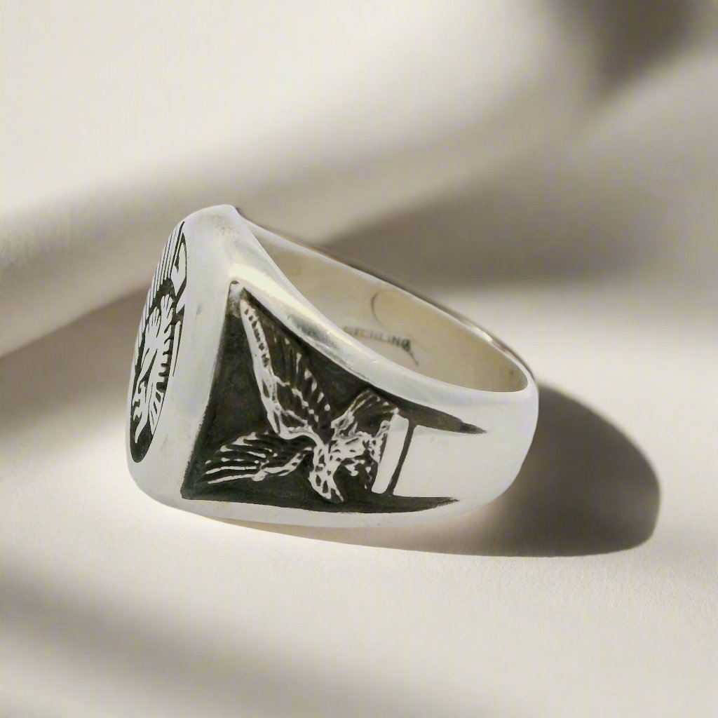 Eagle Hopi USA Native American Made 925 Sterling Silver Ring