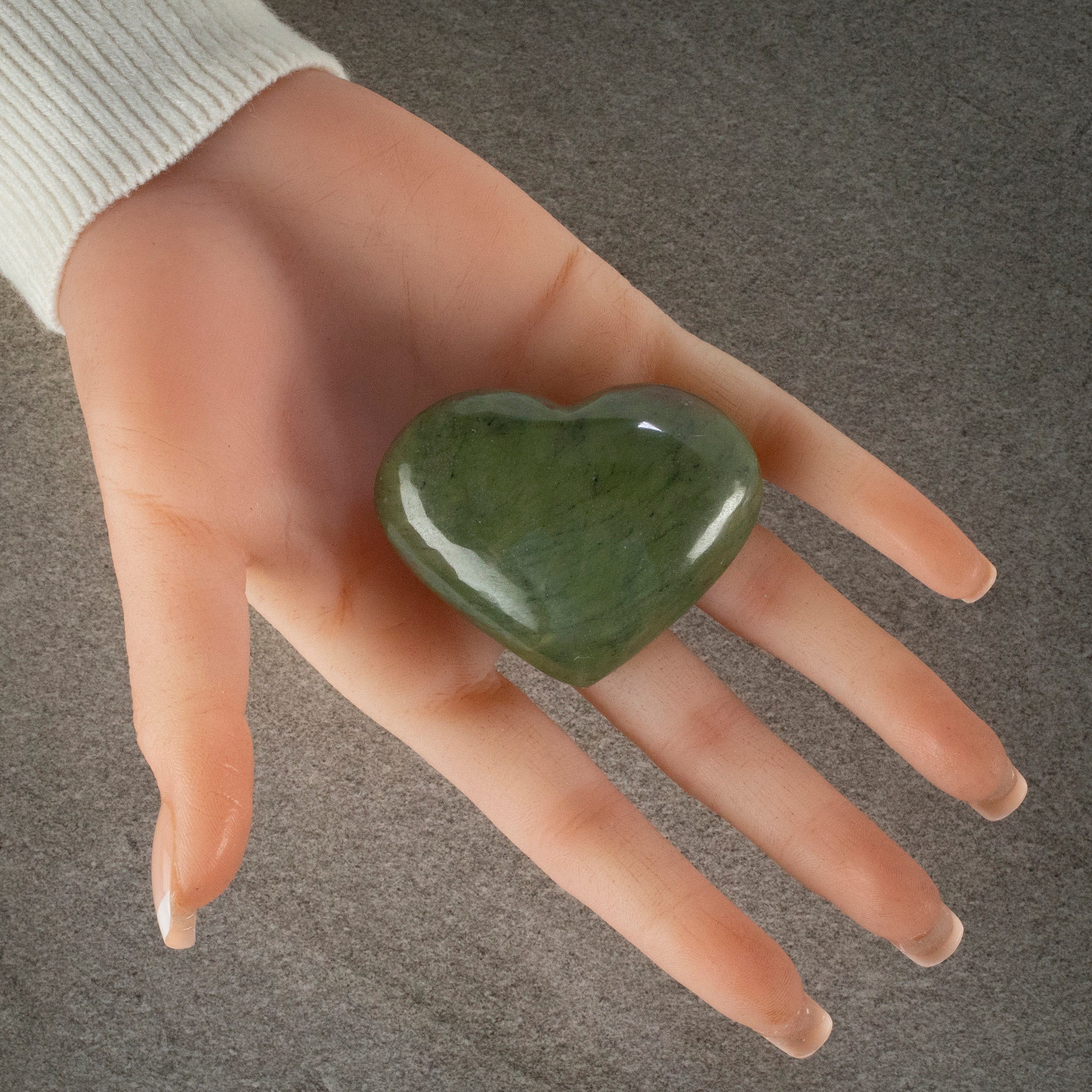 KALIFANO Afghan Jade Afghan Jade Gemstone Heart Carving GH140-AJ