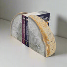 Large Quartz Agate Geode Bookend Set