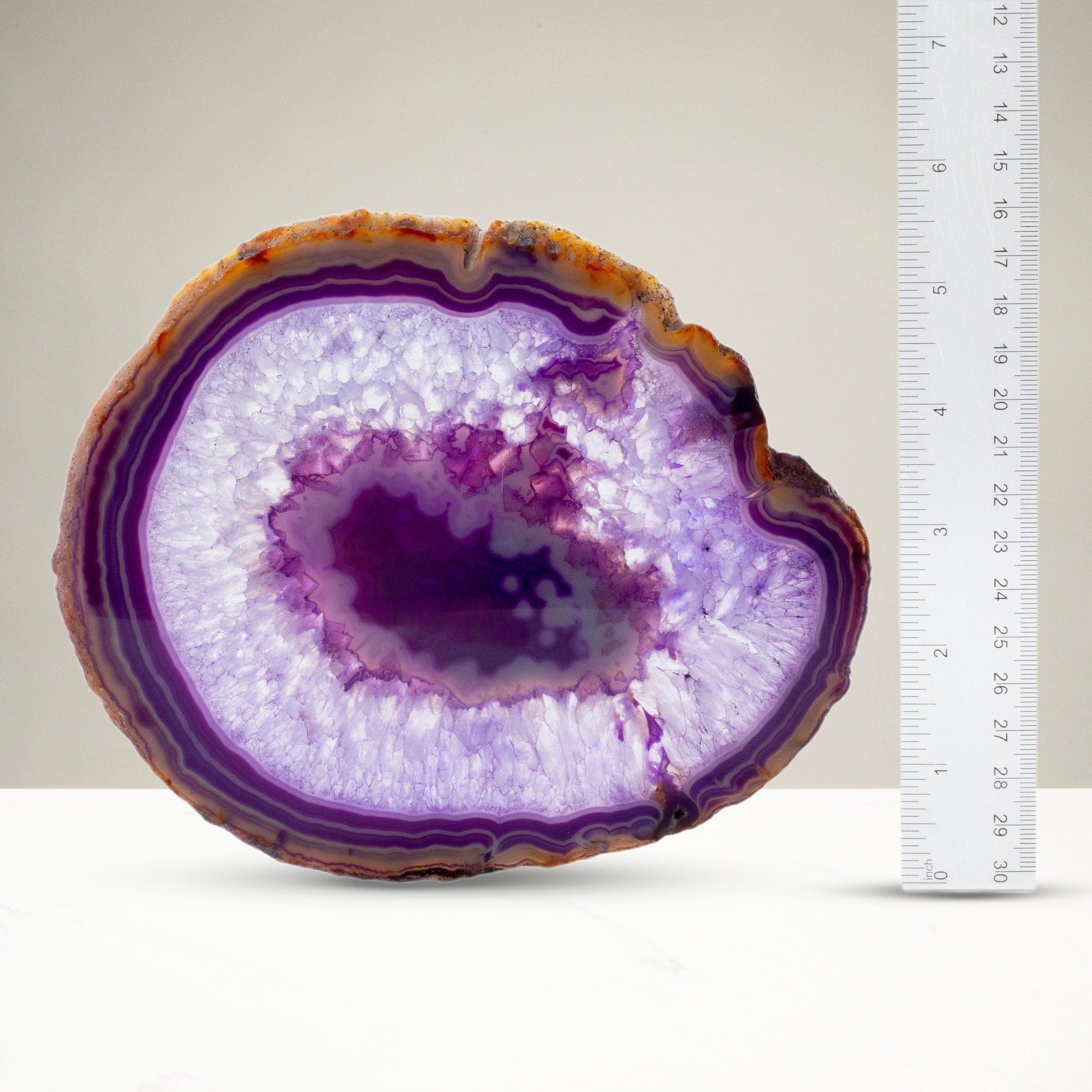 KALIFANO Agate Purple Agate Slice Drink Coaster BAS160-PE