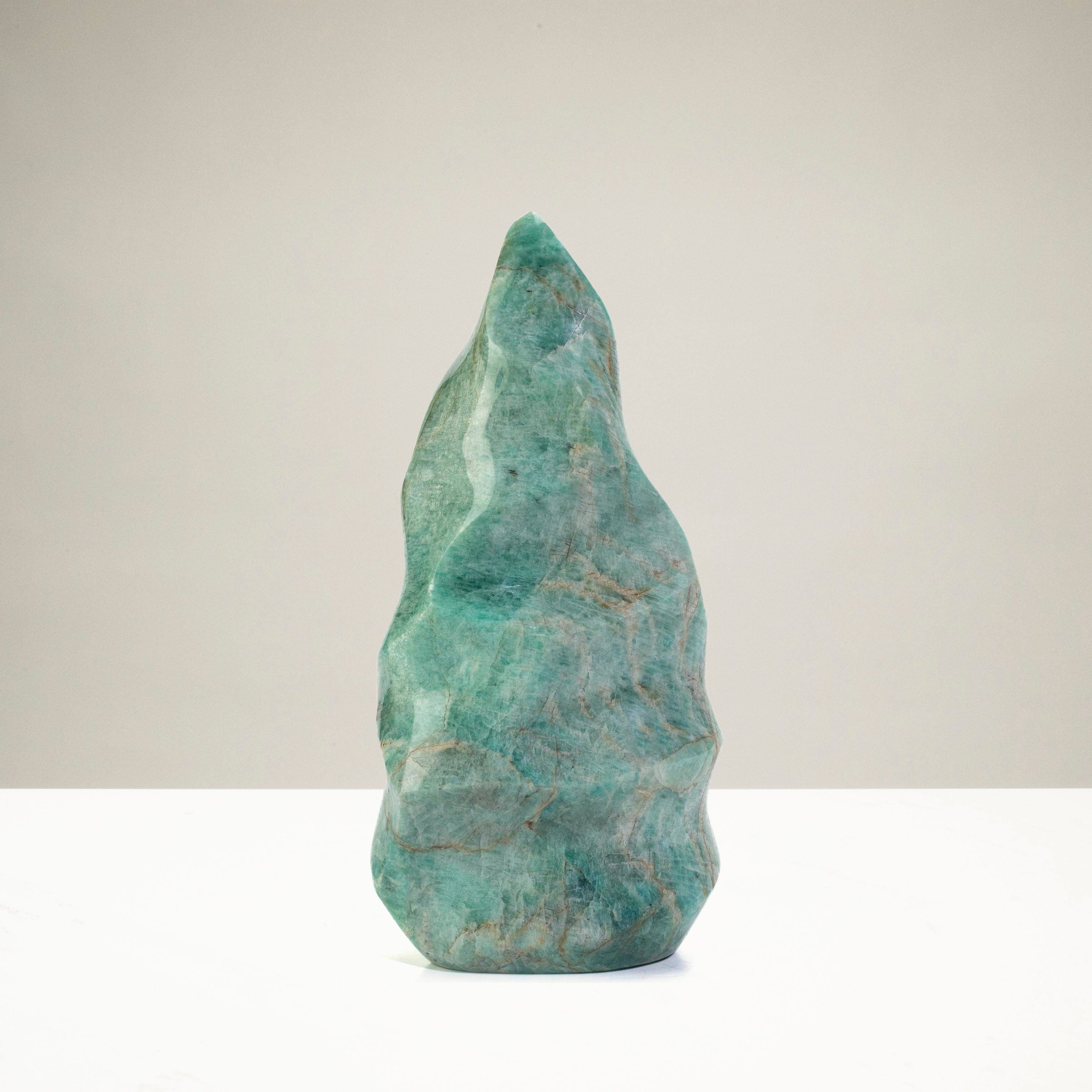 Kalifano AMAZONITE Amazonite Twist Flame - 10" / 3,100g CBF2000-AZ