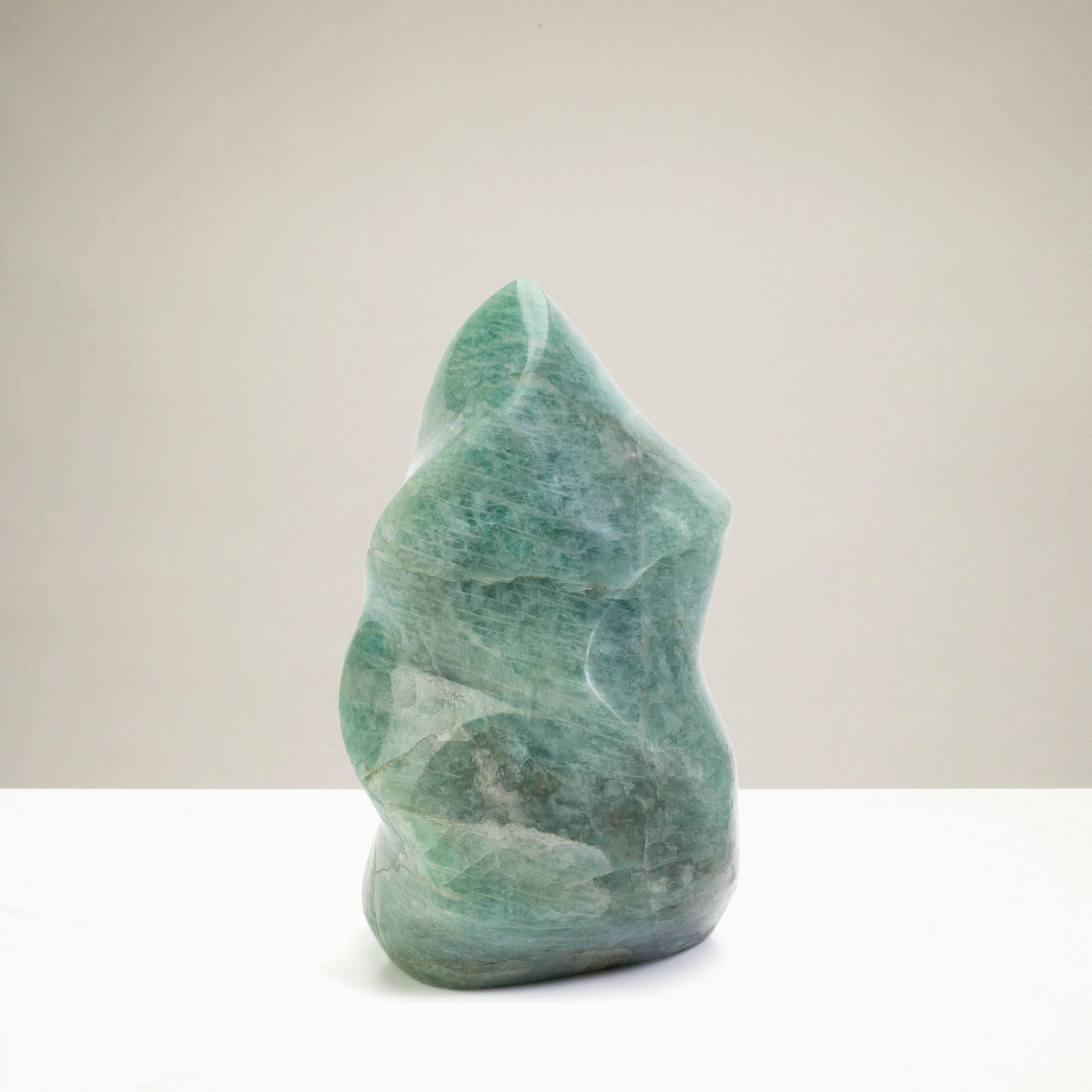 Kalifano AMAZONITE Amazonite Twist Flame - 5" / 600g CBF400-AZ