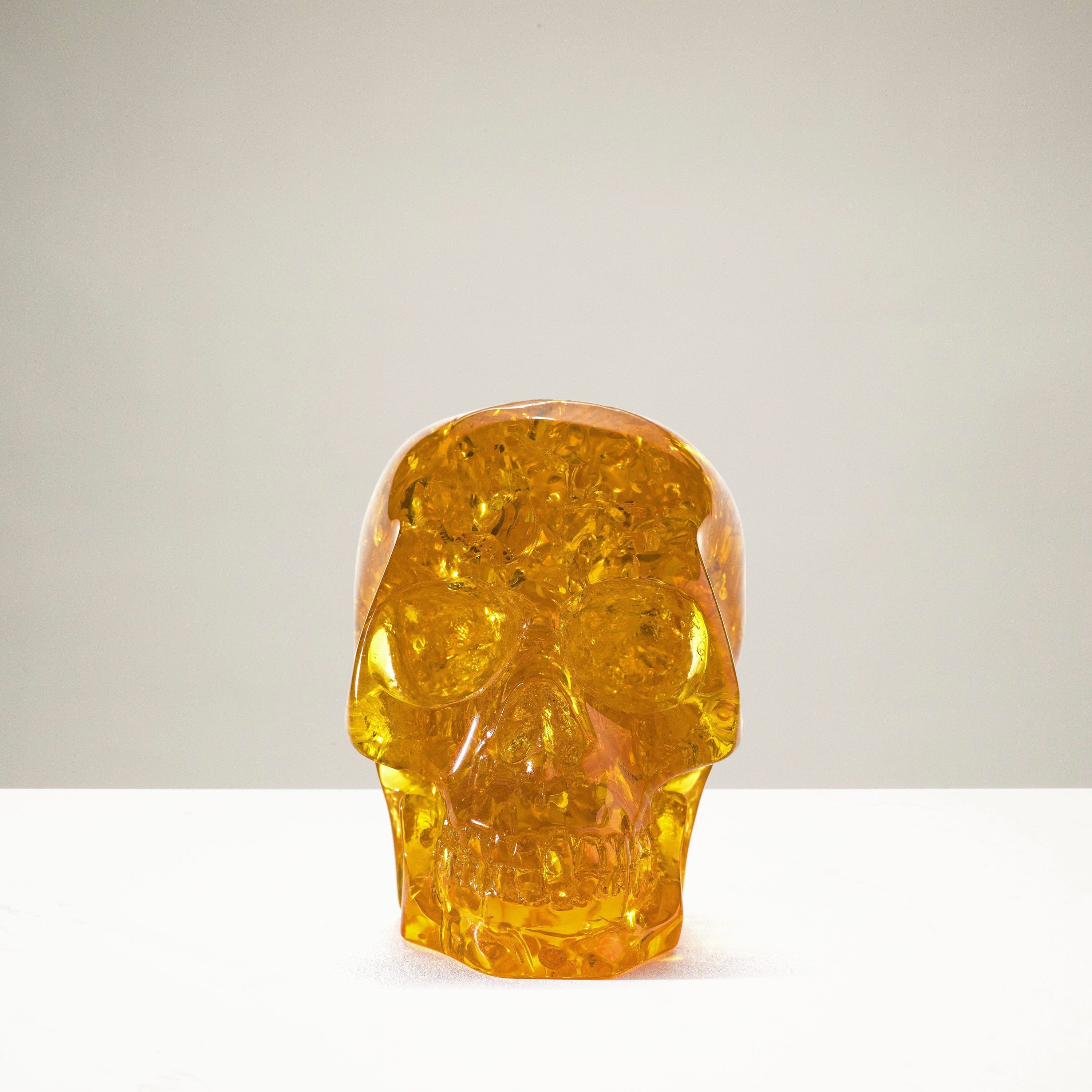 Kalifano Amber Cultured Amber Skull AMB-SKULL