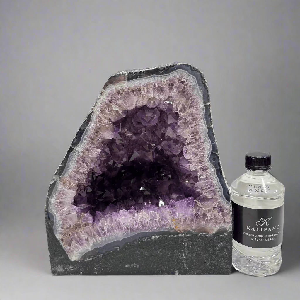 Kalifano Amethyst Amethyst Geode Cathedral from Brazil - 10" / 27 lbs BAG3200.014