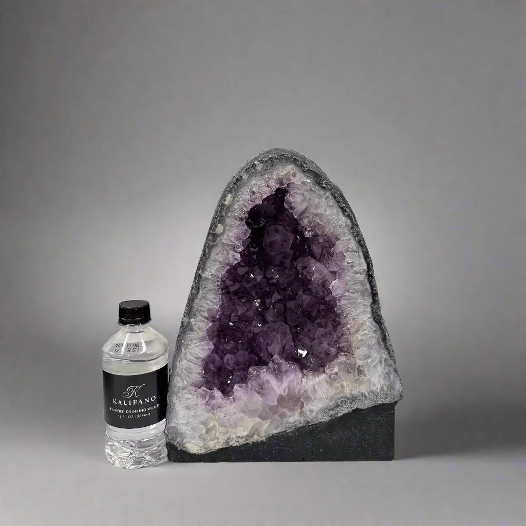 Kalifano Amethyst Amethyst Geode Cathedral from Brazil - 11" / 22 lbs BAG2400.023