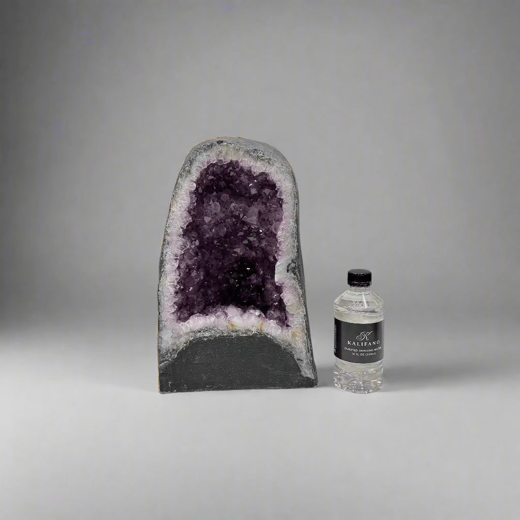 Kalifano Amethyst Amethyst Geode Cathedral from Brazil - 12" / 29 lbs BAG3200.015