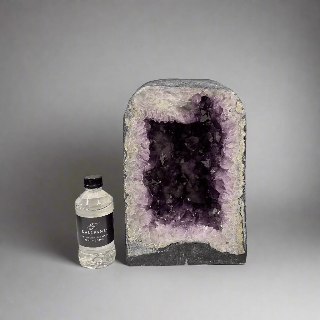 Kalifano Amethyst Amethyst Geode Cathedral from Brazil - 12" / 30 lbs BAG3000.007