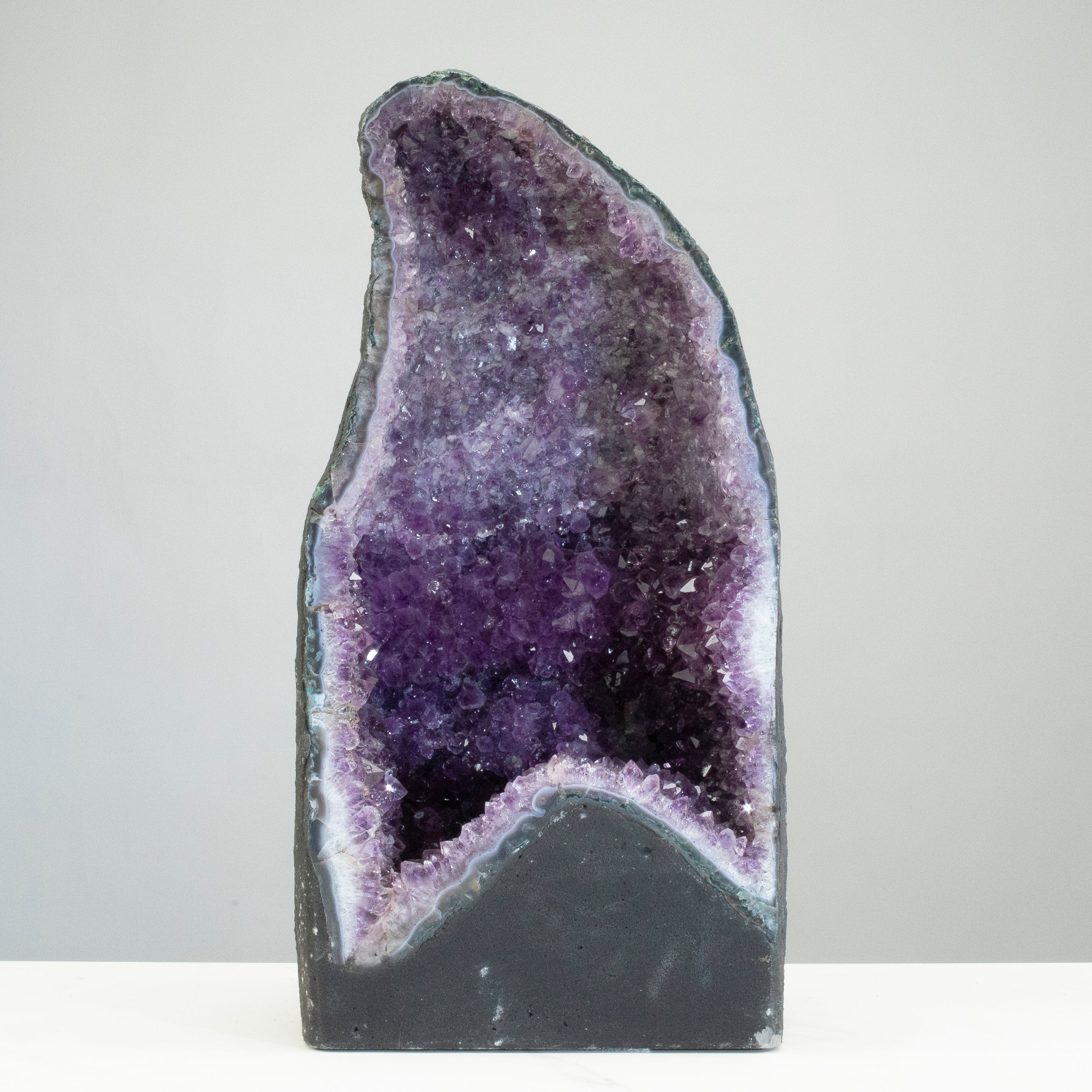 Kalifano Amethyst Amethyst Geode Cathedral from Brazil - 17" / 33lbs BAG5200.005