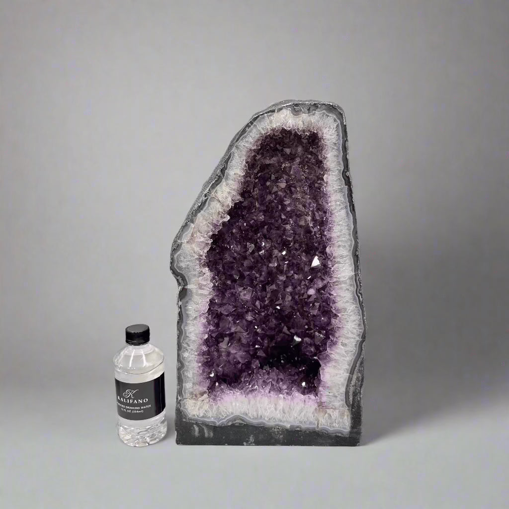 Kalifano Amethyst Amethyst Geode Cathedral from Brazil - 17" / 44 lbs BAG5000.010